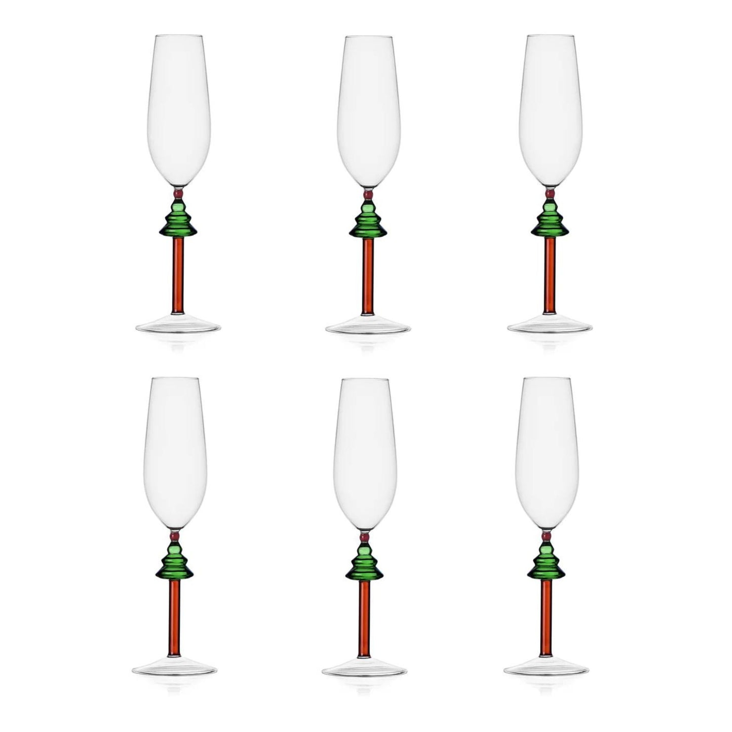 Set 6 Flute White Bear & Wish Tree