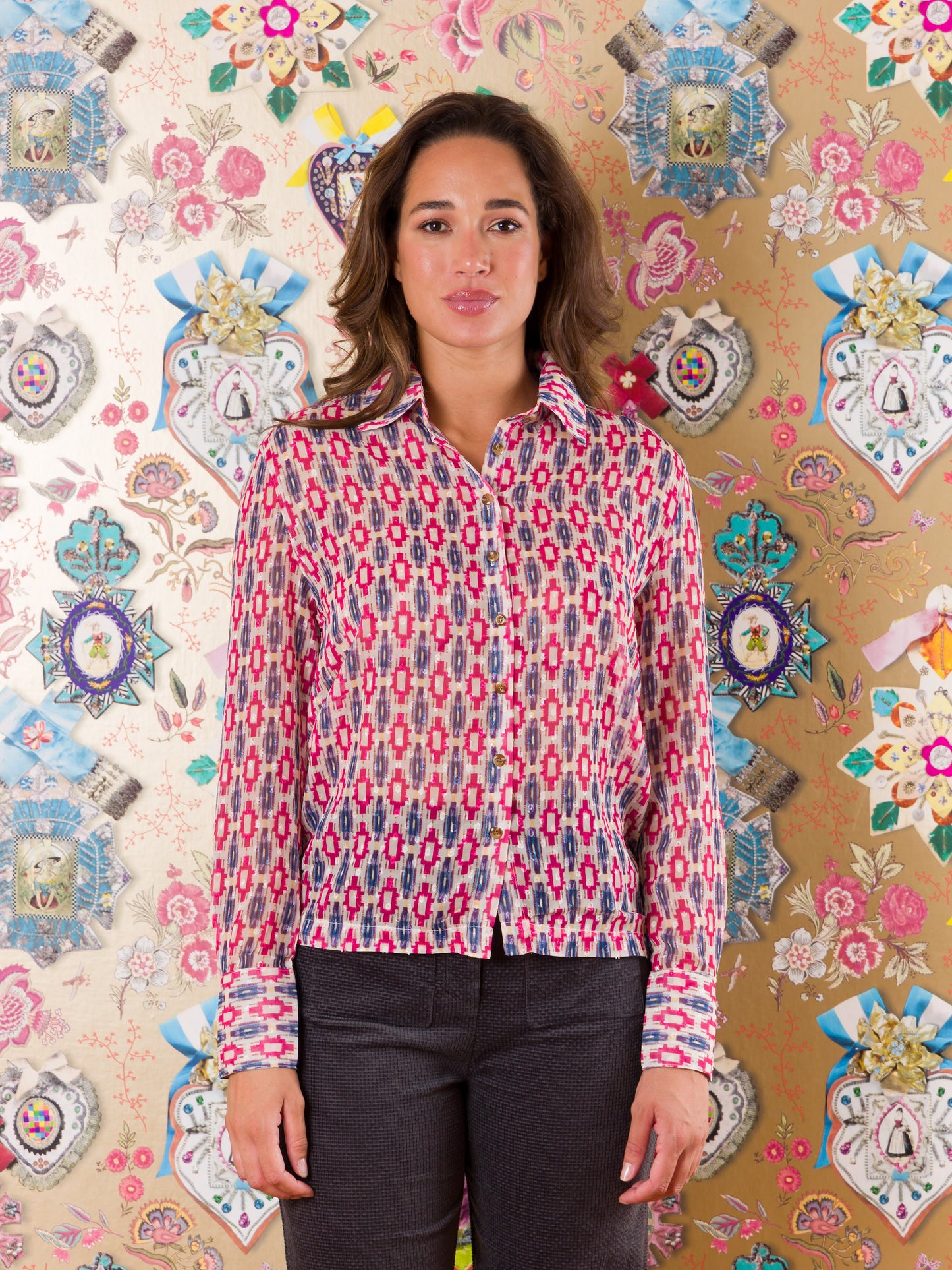 Camicia classica Bukoba in crepe
