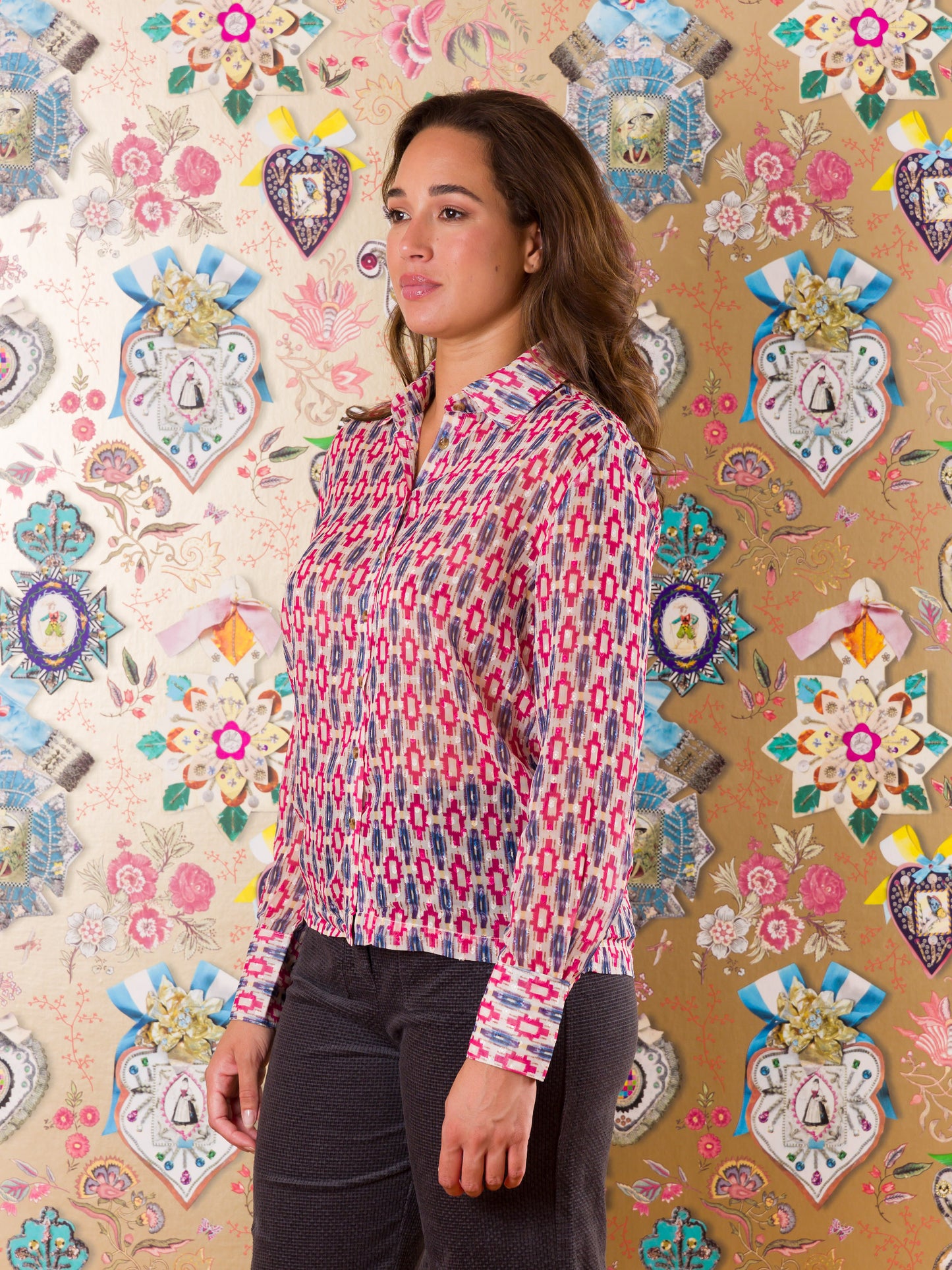 Camicia classica Bukoba in crepe