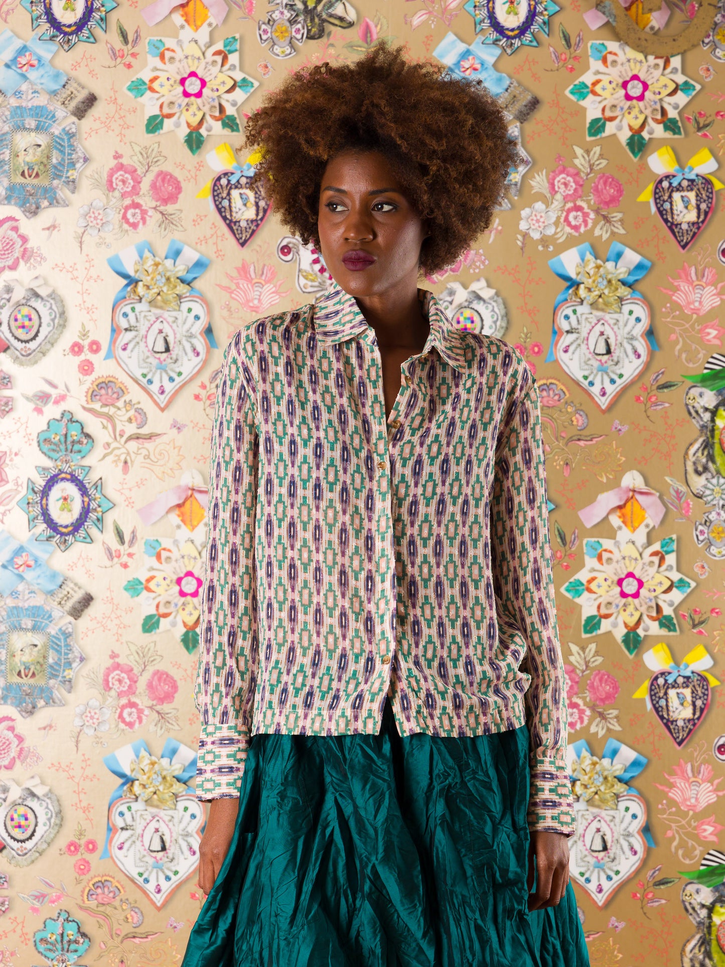 Camicia classica Bukoba in crepe