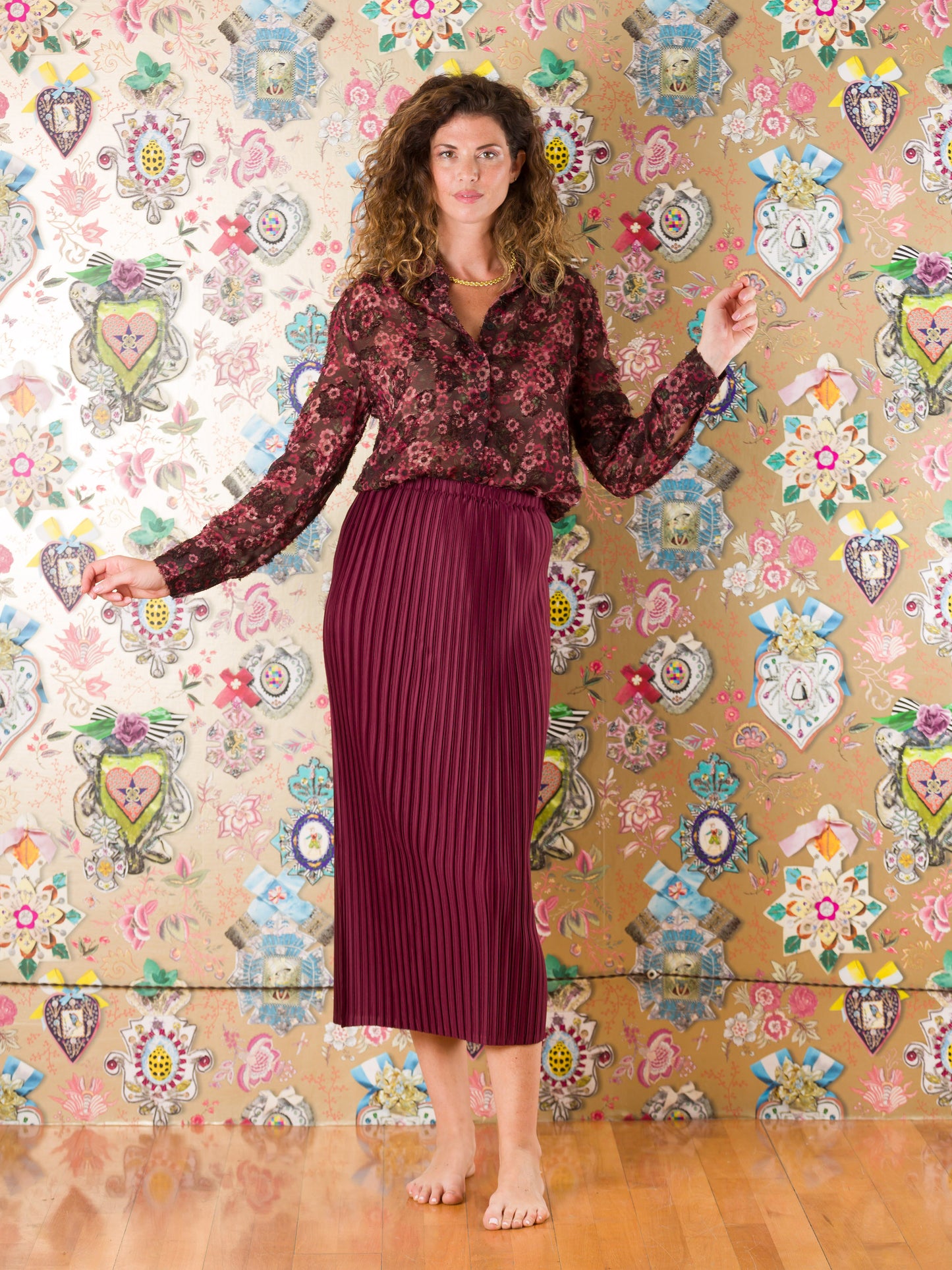 Camicia classica Bukoba in crepe
