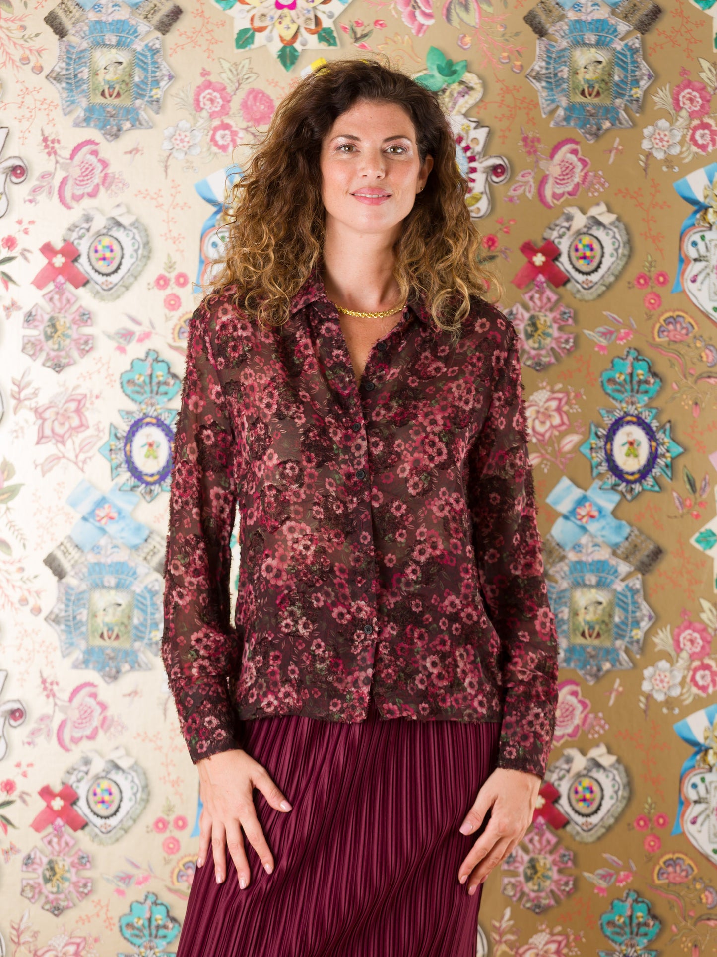 Camicia classica Bukoba in crepe