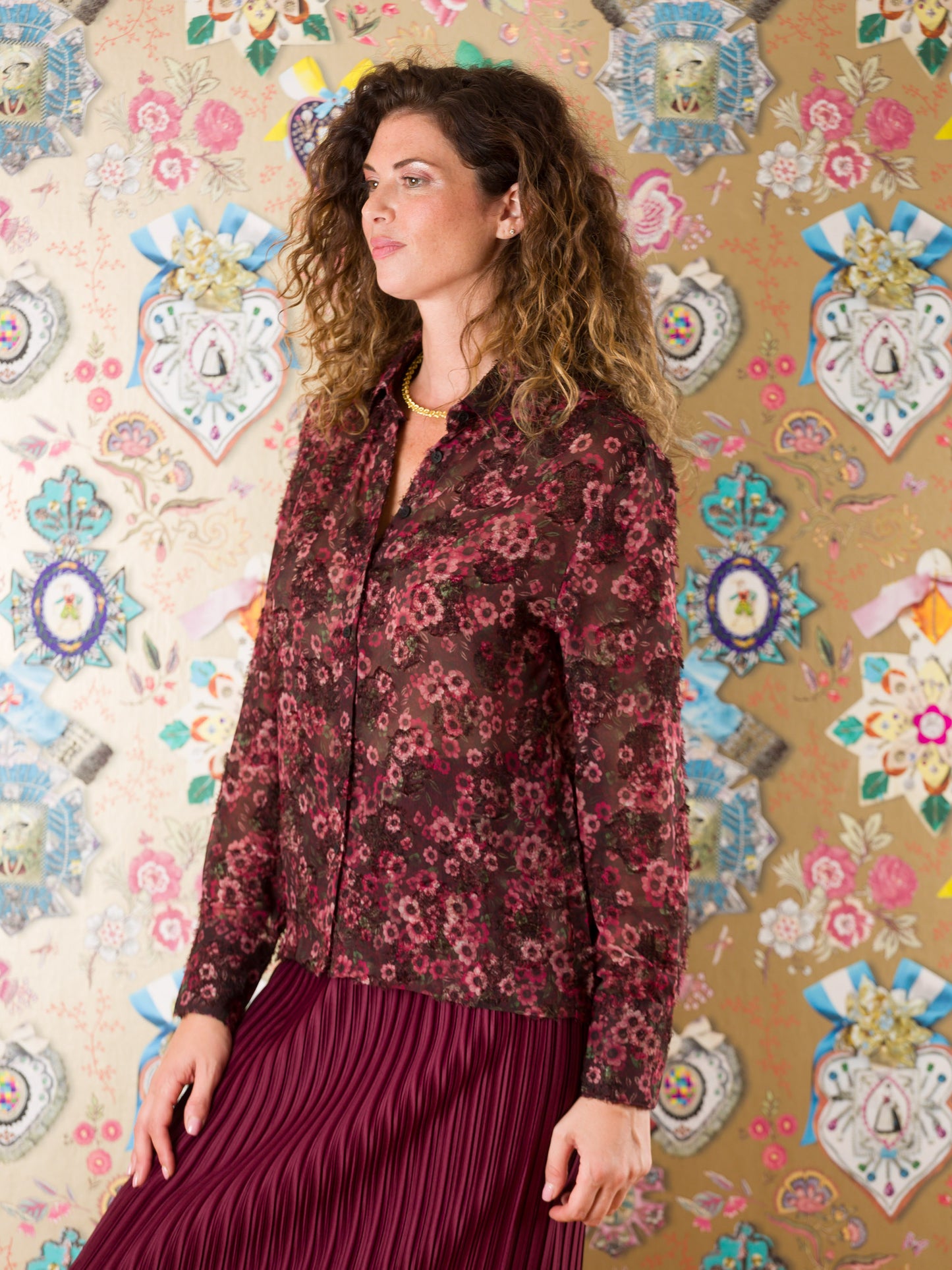 Camicia classica Bukoba in crepe