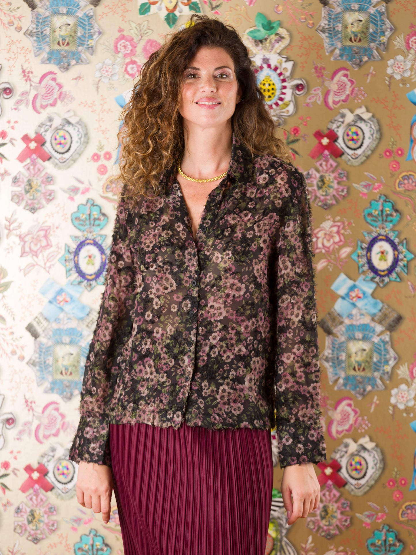 Camicia classica Bukoba in crepe