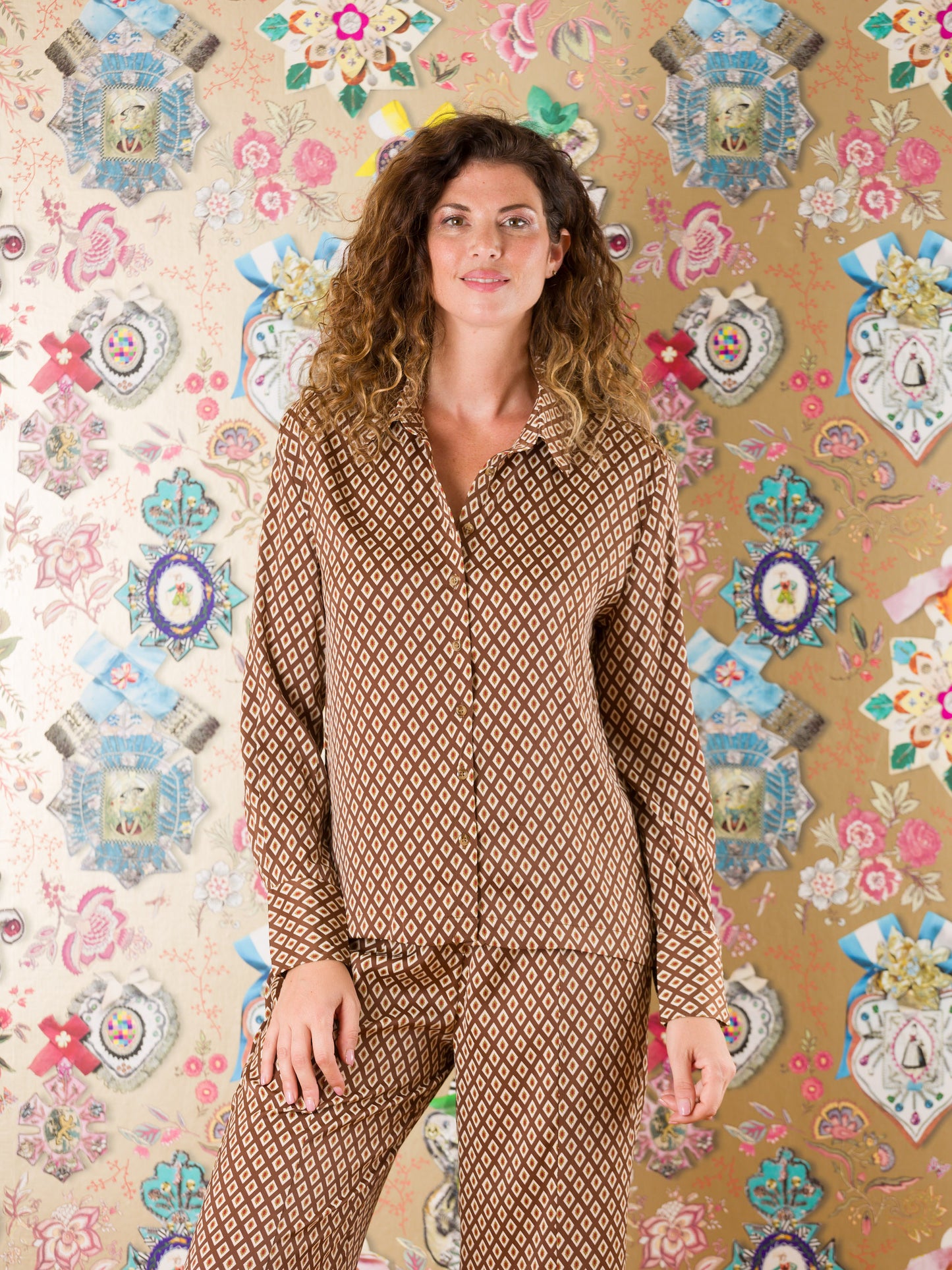 Camicia classica Bukoba in crepe