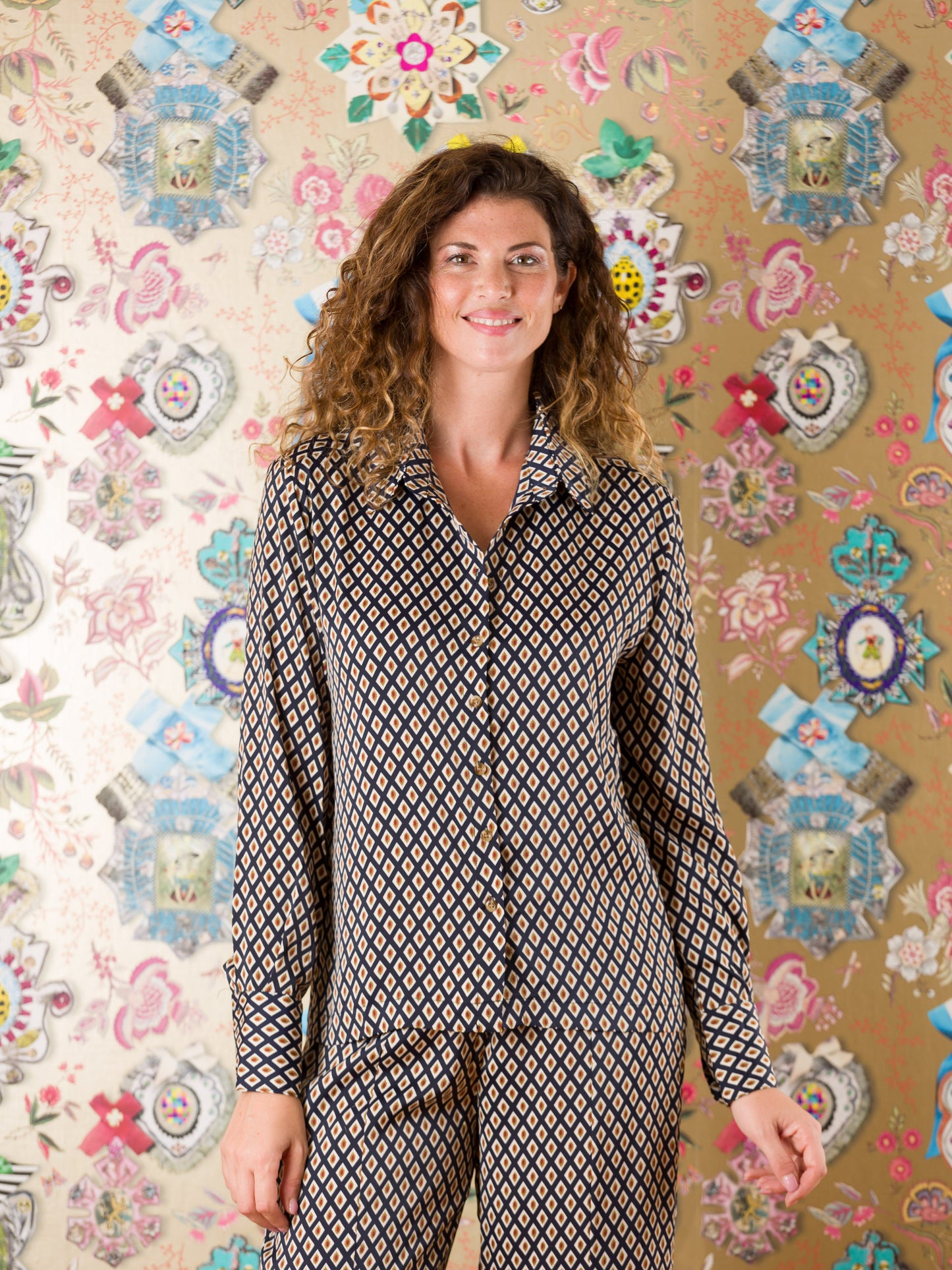 Camicia classica Bukoba in crepe