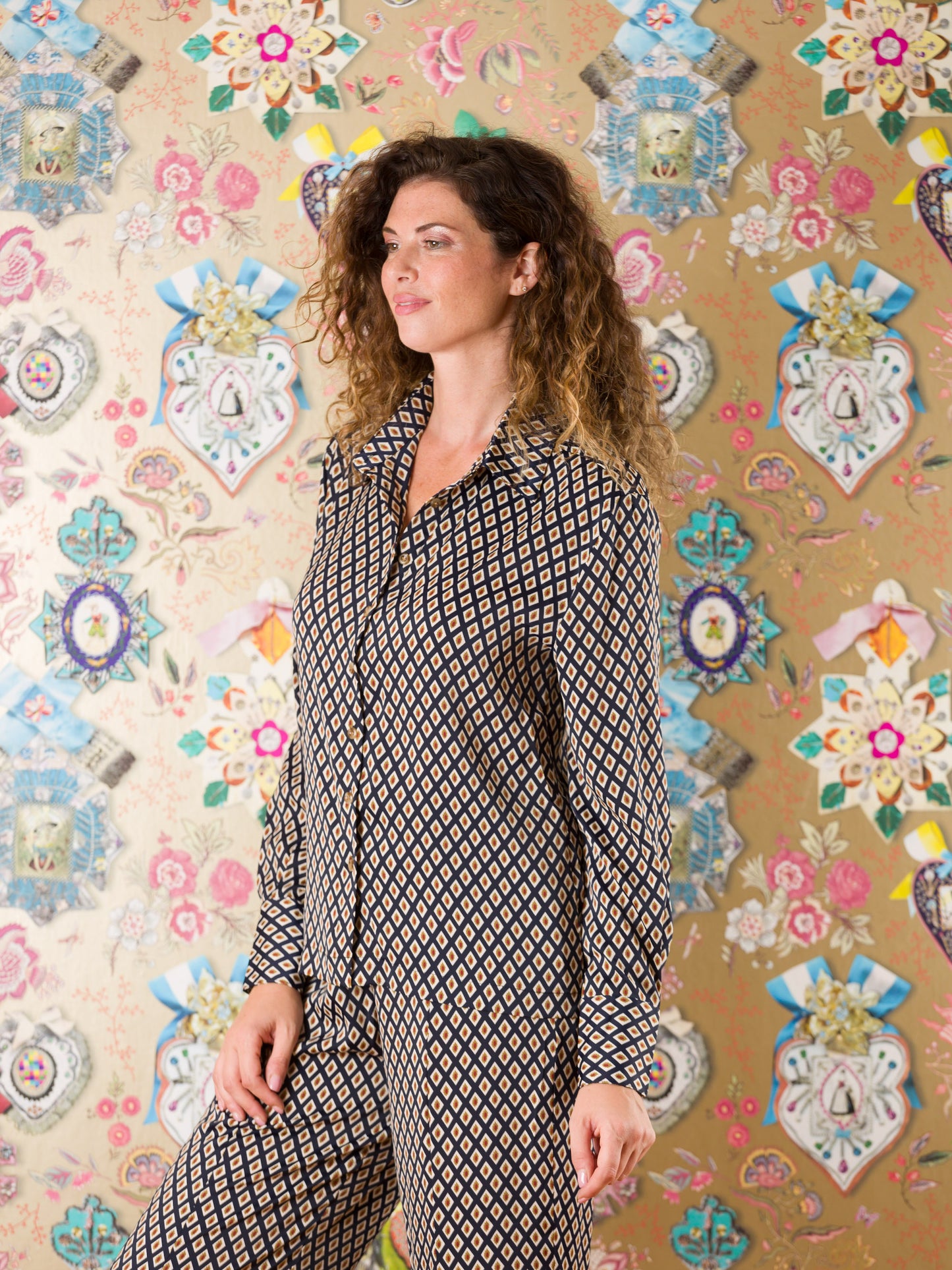 Camicia classica Bukoba in crepe