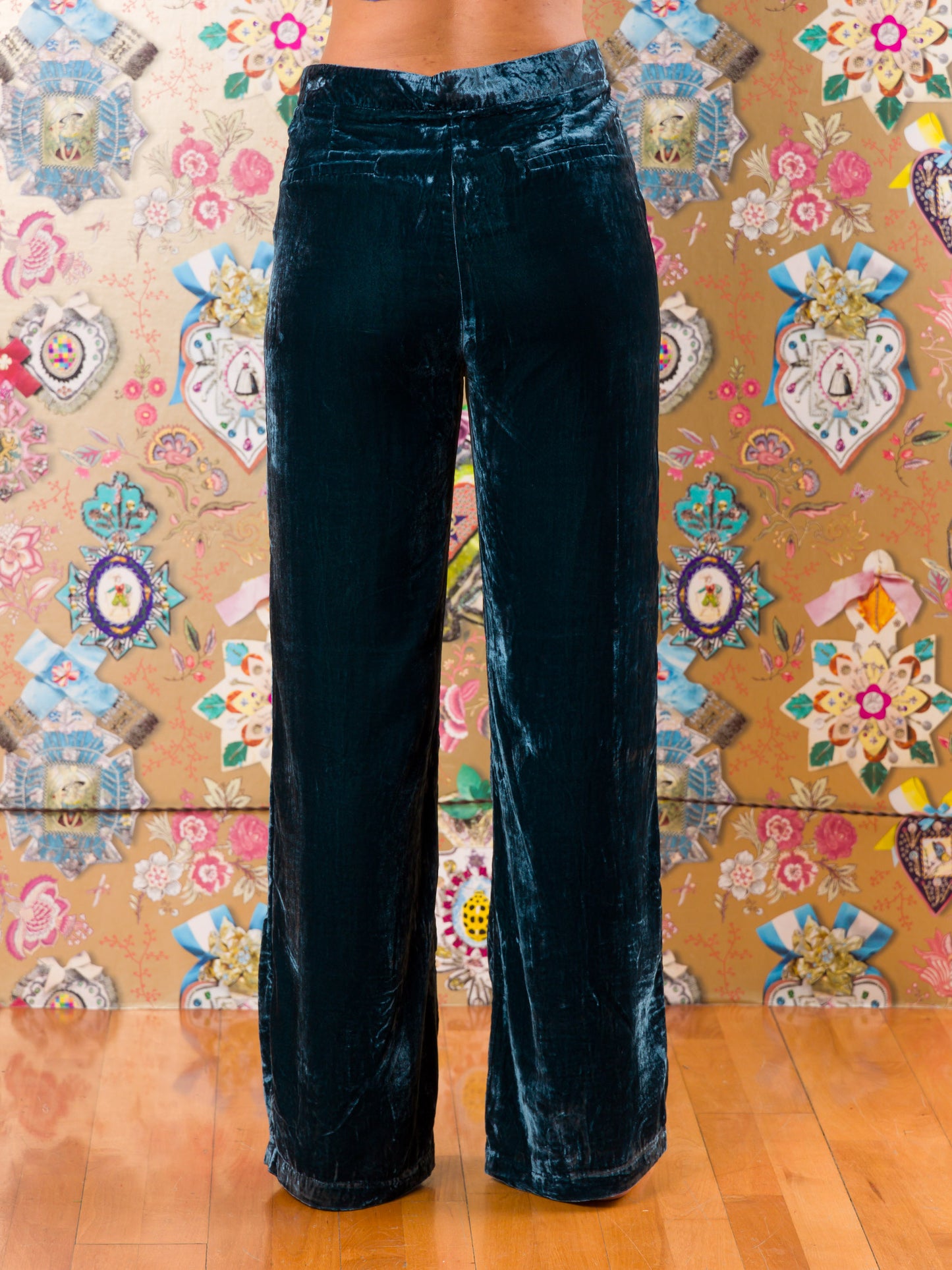 Pantaloni Clanwilliam in velluto liscio