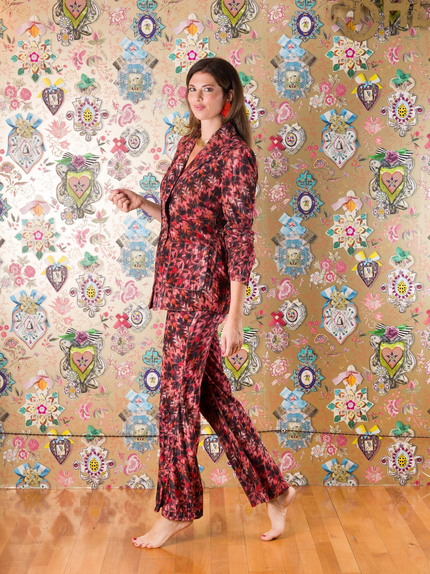 Pantaloni Cape St Francis in velluto fantasia