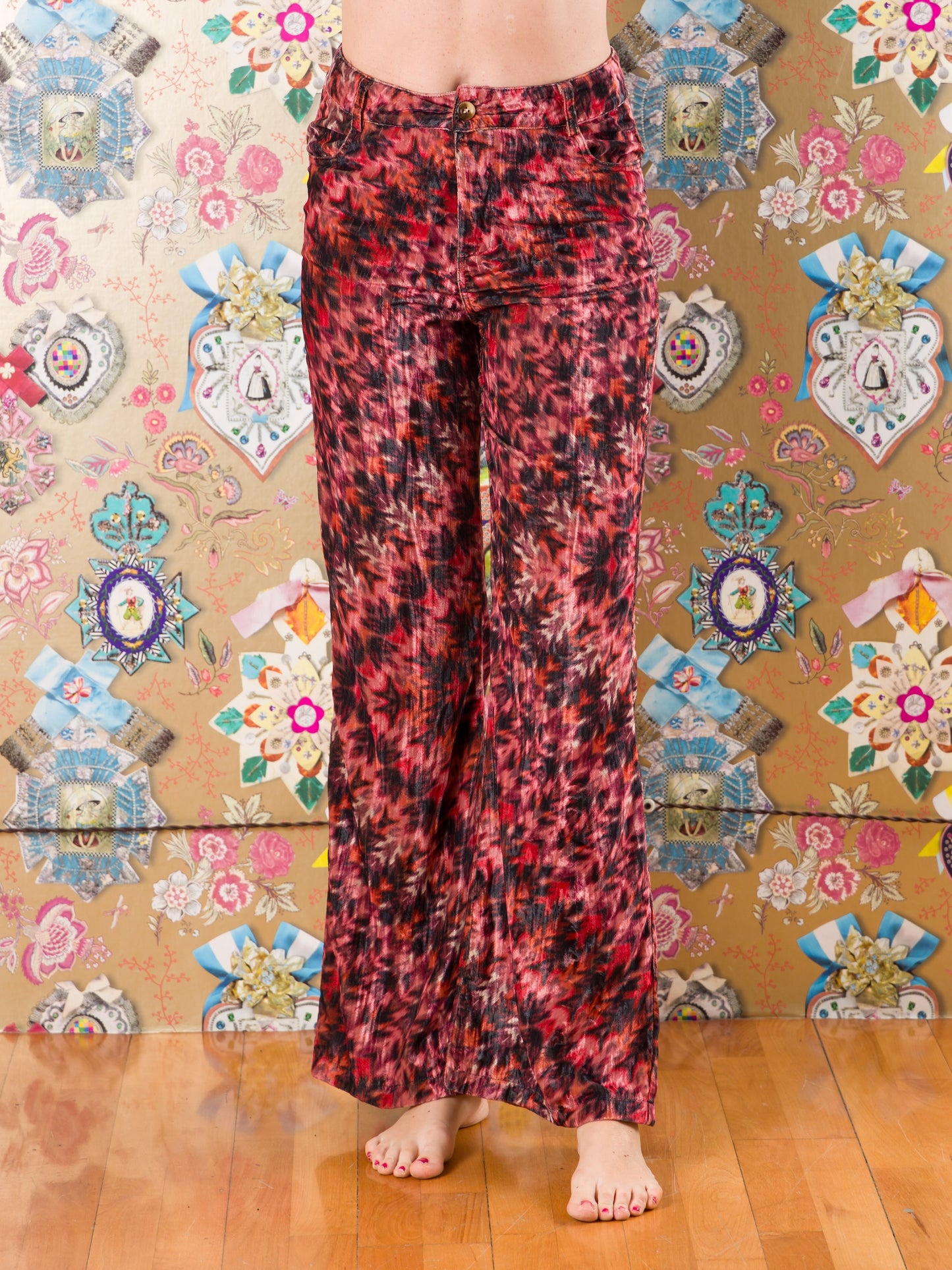 Pantaloni Cape St Francis in velluto fantasia
