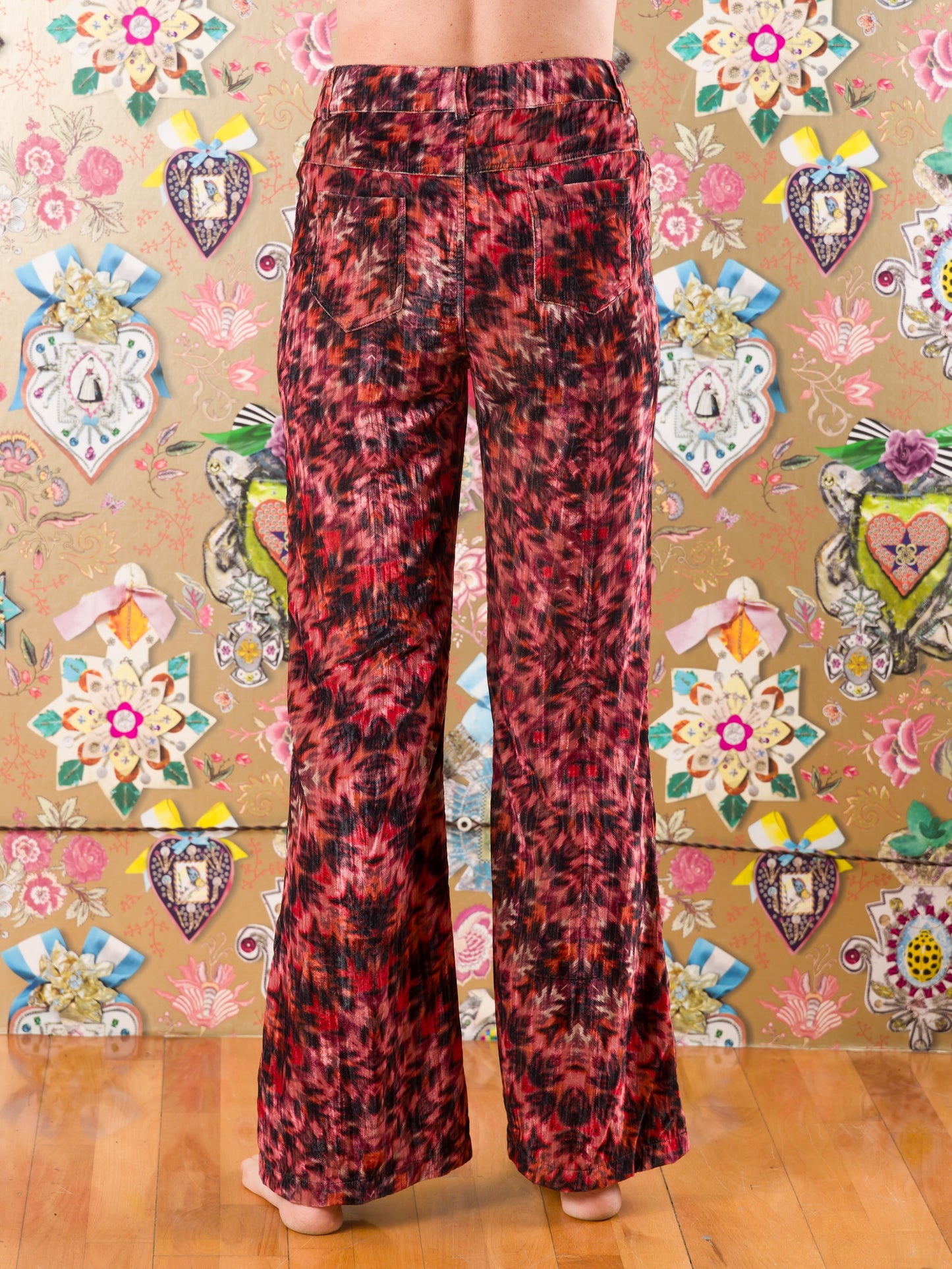 Pantaloni Cape St Francis in velluto fantasia