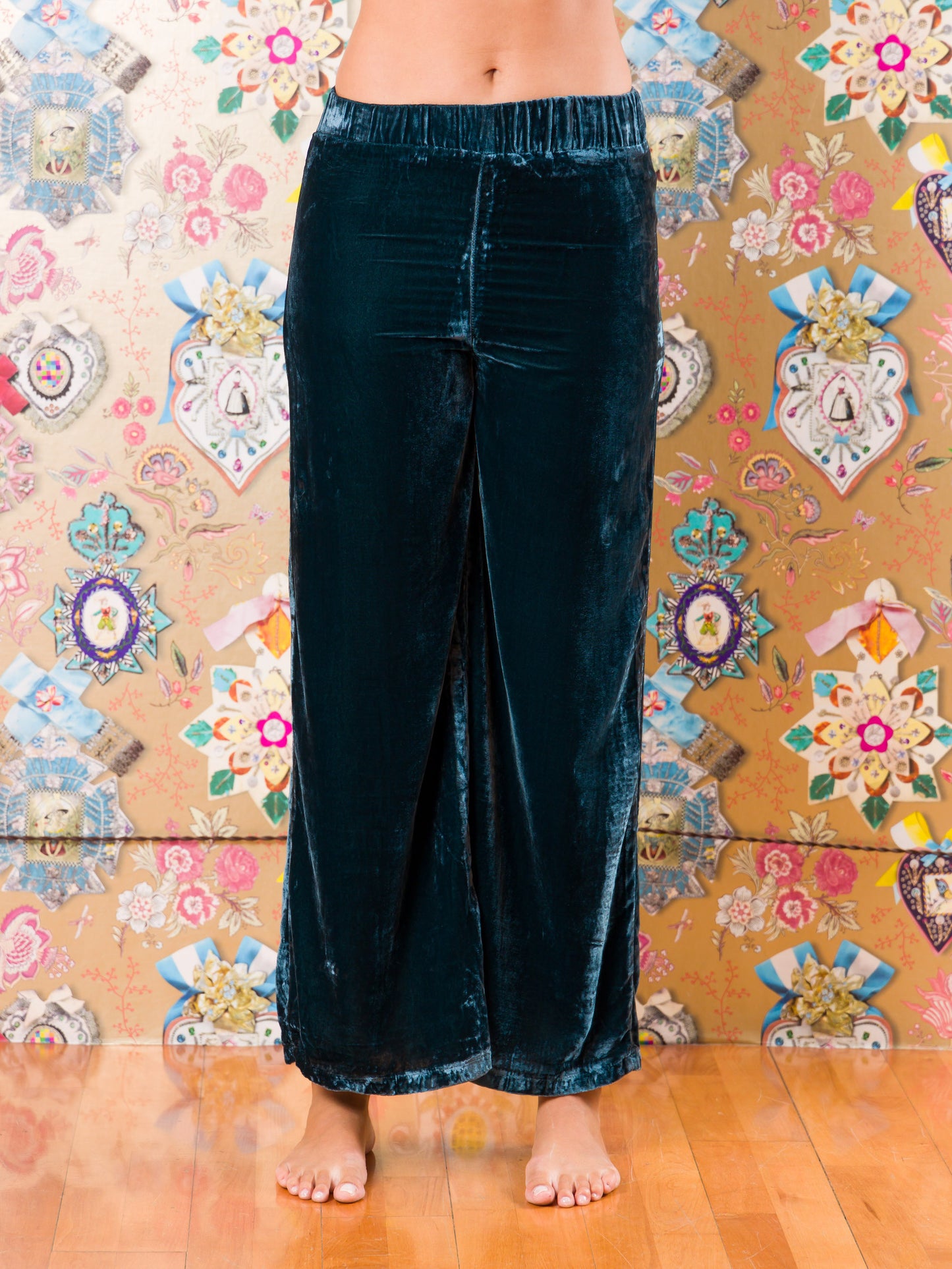 Pantaloni Citrusdal in velluto liscio