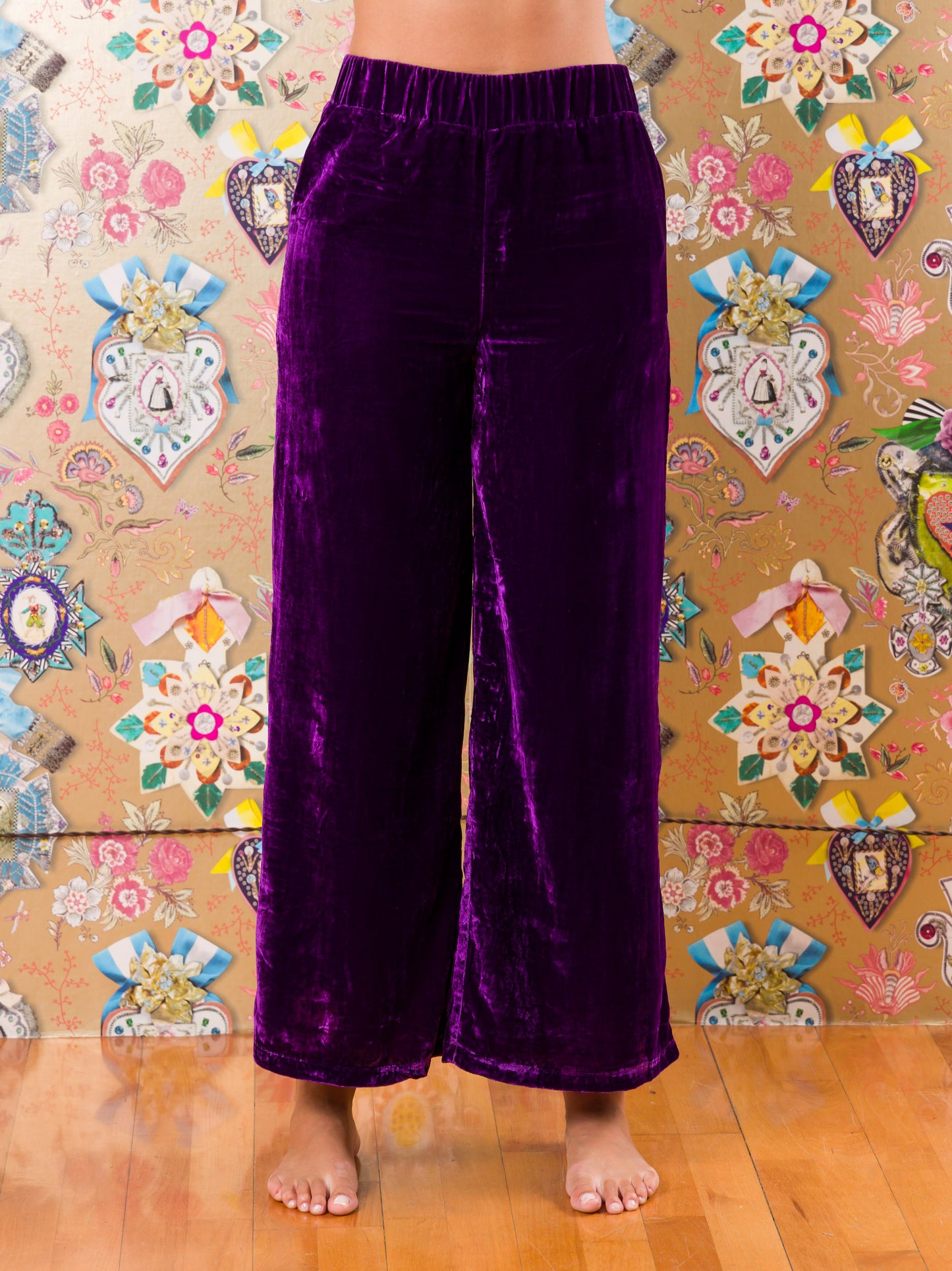 Pantaloni Citrusdal in velluto liscio