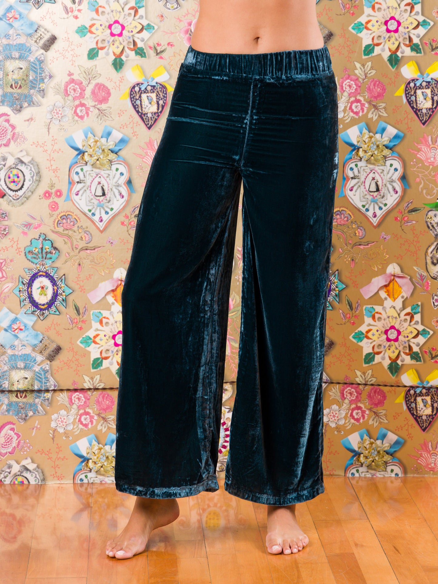 Pantaloni Citrusdal in velluto liscio