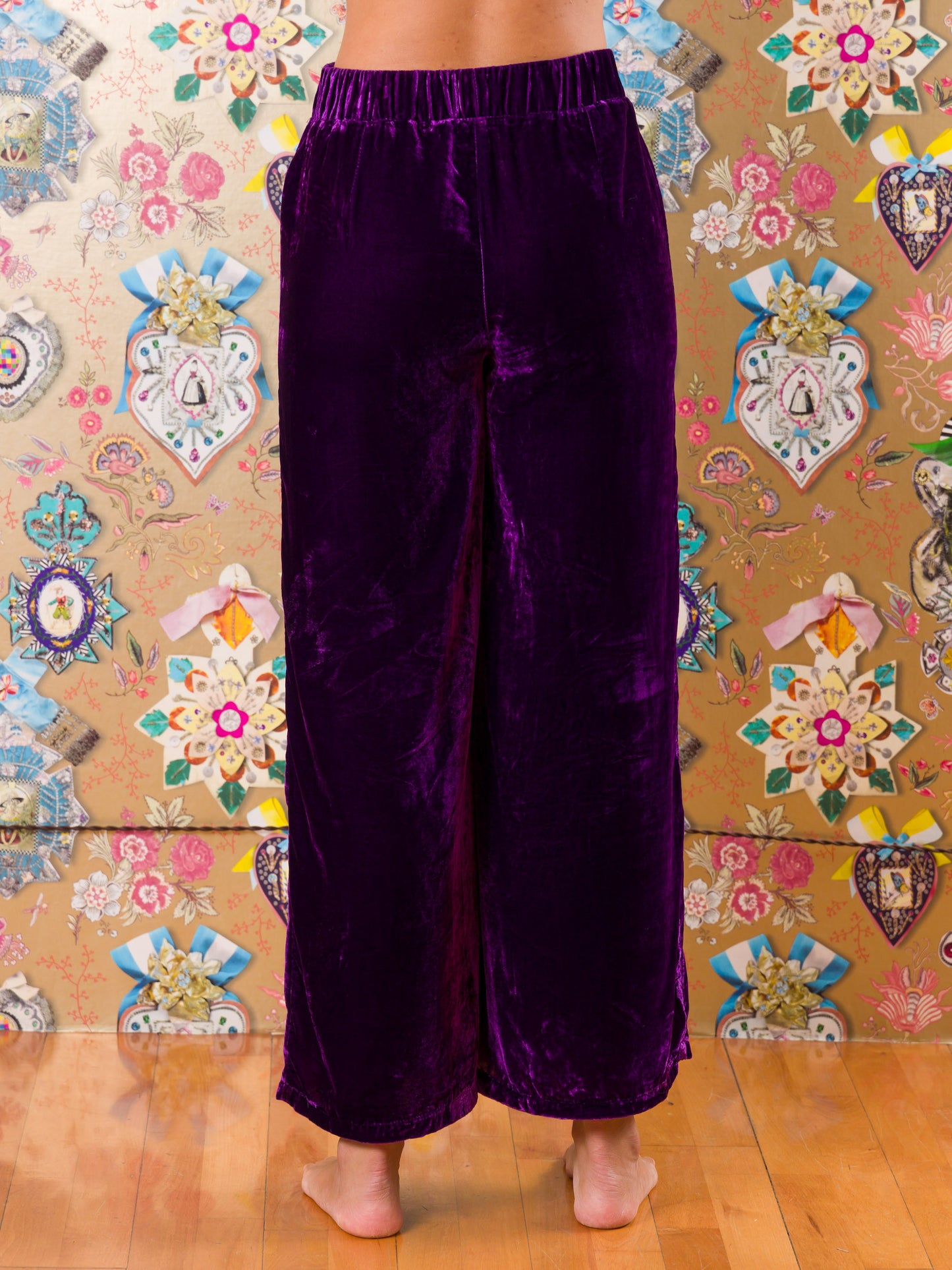 Pantaloni Citrusdal in velluto liscio