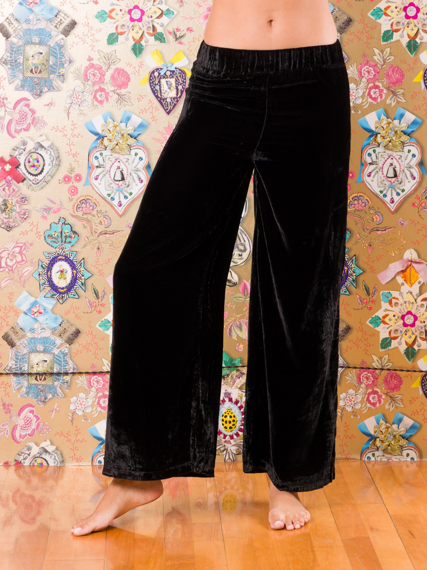 Pantaloni Citrusdal in velluto liscio