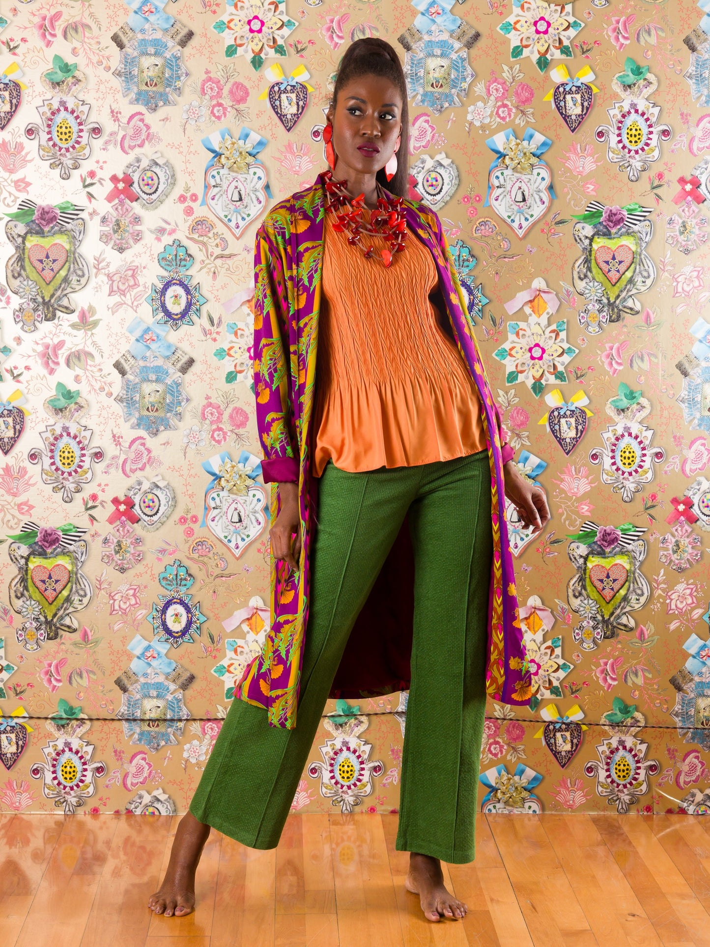 Kimono Mbamba Bay in fantasia floreale