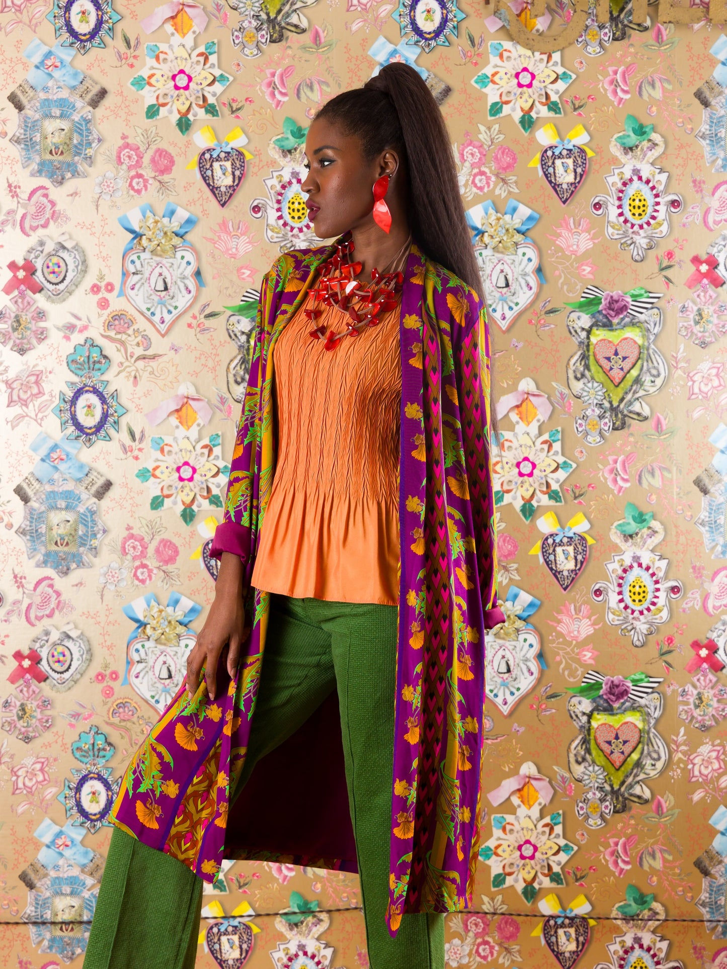 Kimono Mbamba Bay in fantasia floreale