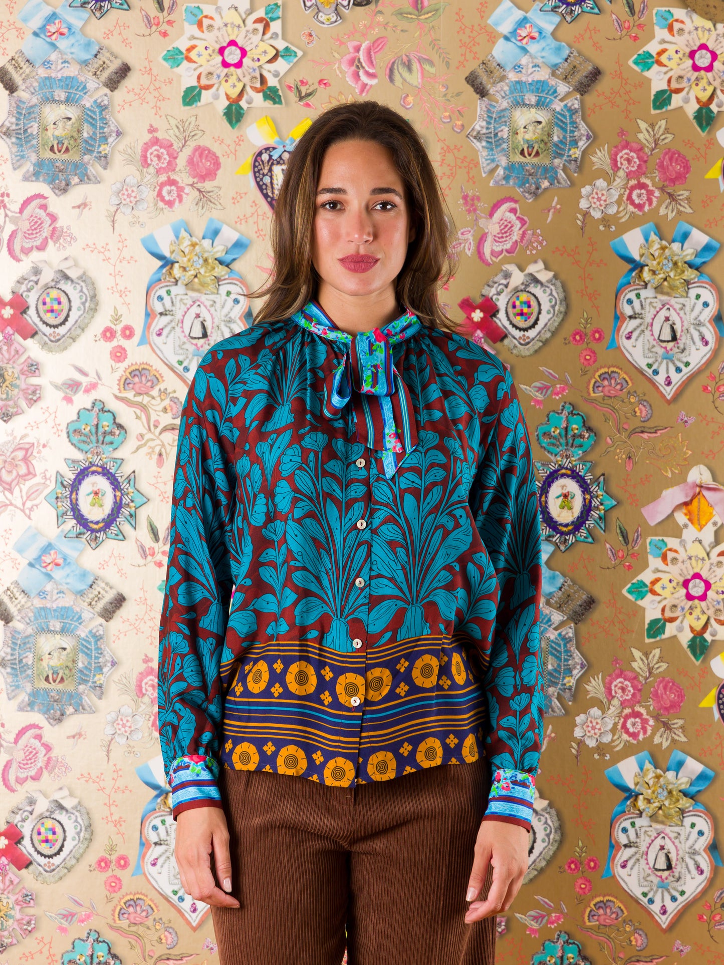 Blusa Ikombe in viscosa