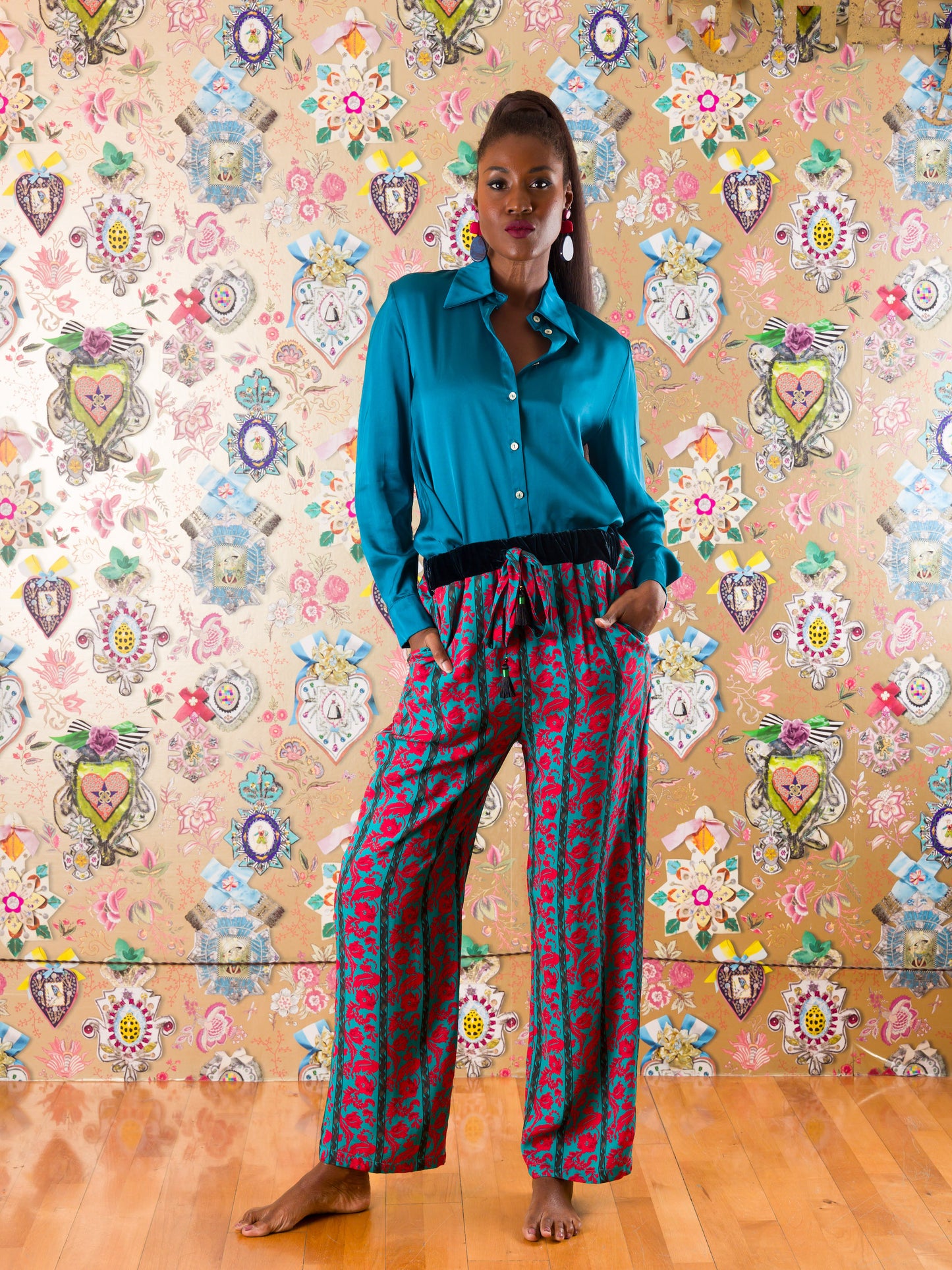 Camicia Kilwa Kivinje in raso