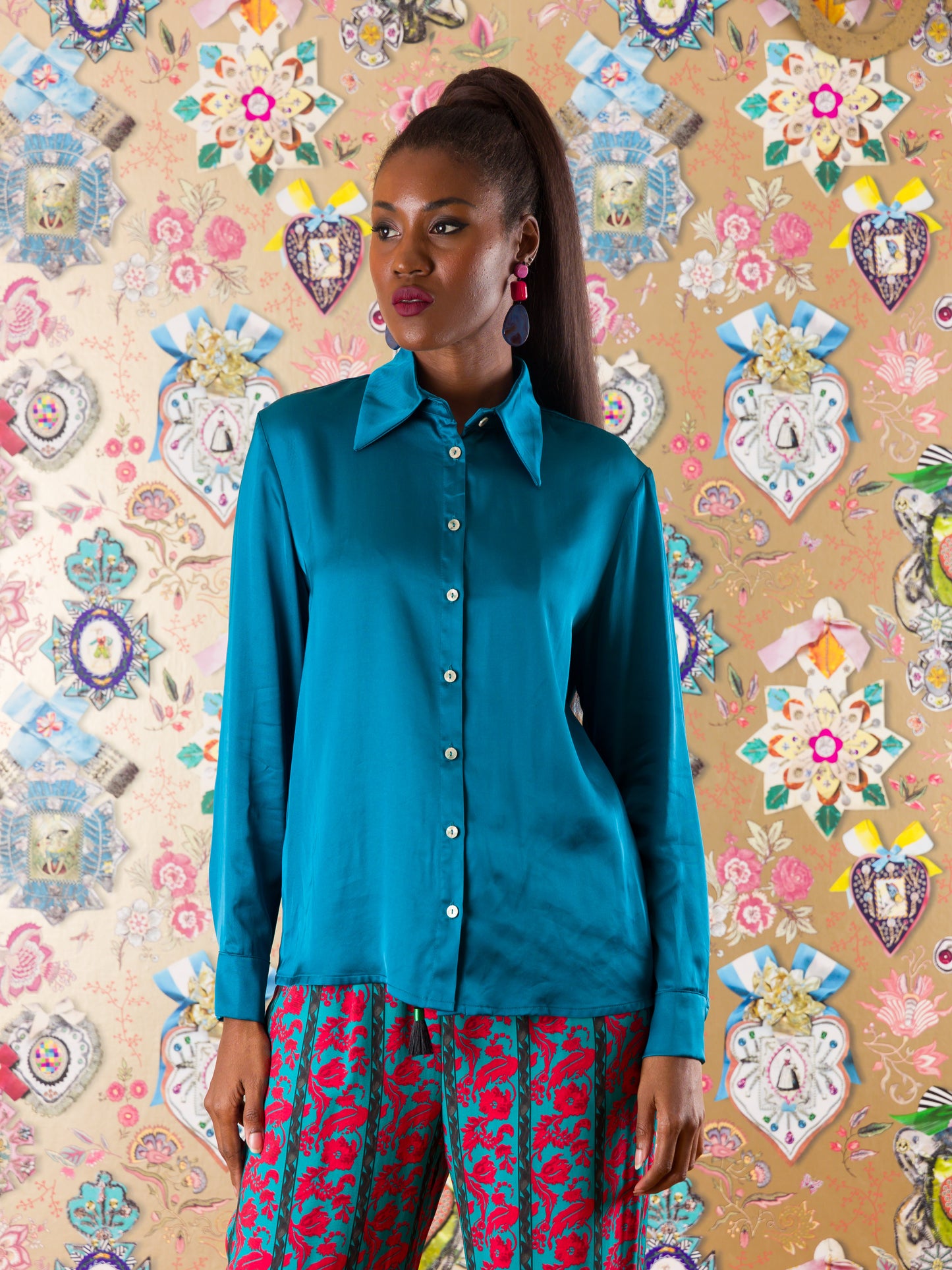 Camicia Kilwa Kivinje in raso