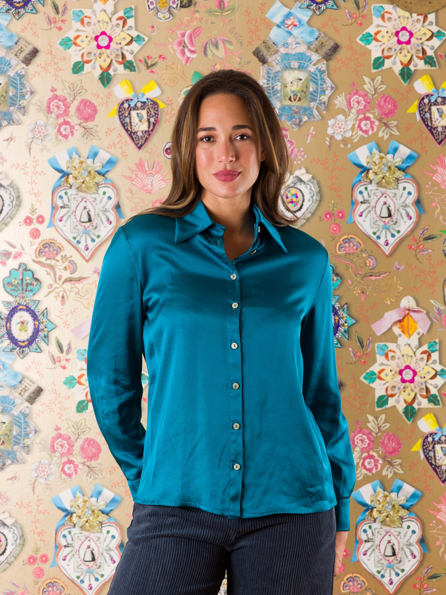 Camicia Kilwa Kivinje in raso