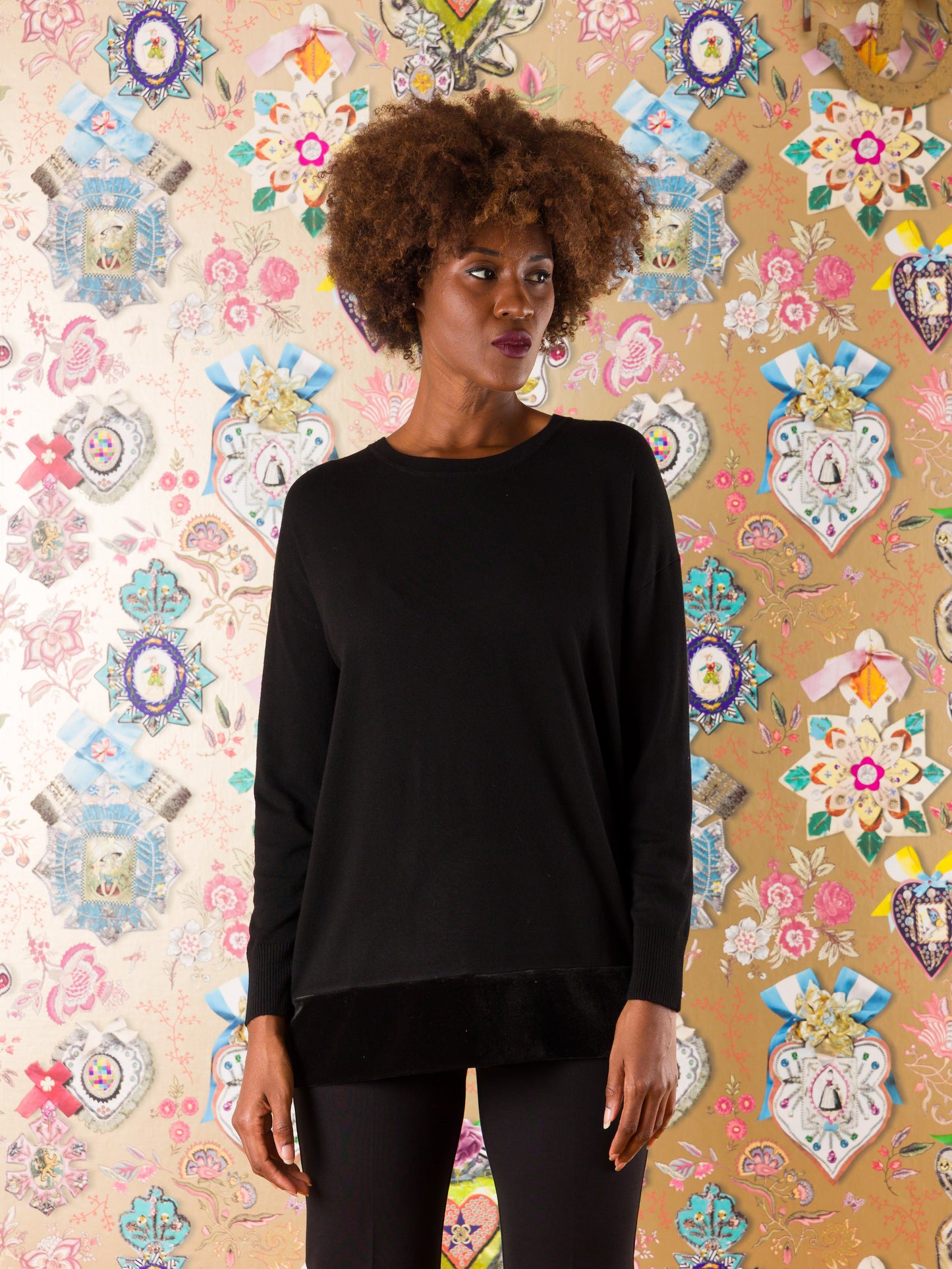 Maglia Kiwengwa con bordo in velluto