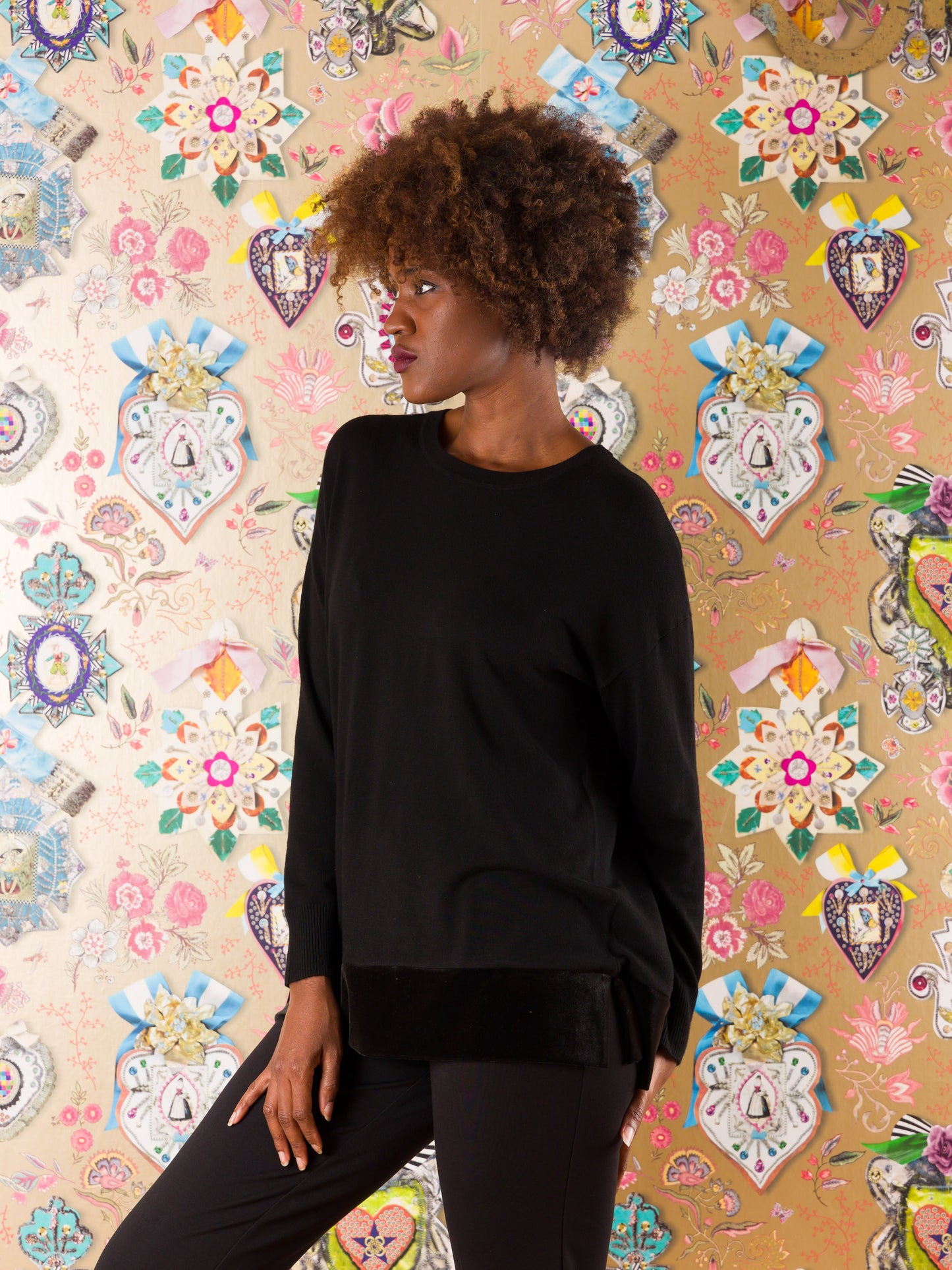 Maglia Kiwengwa con bordo in velluto