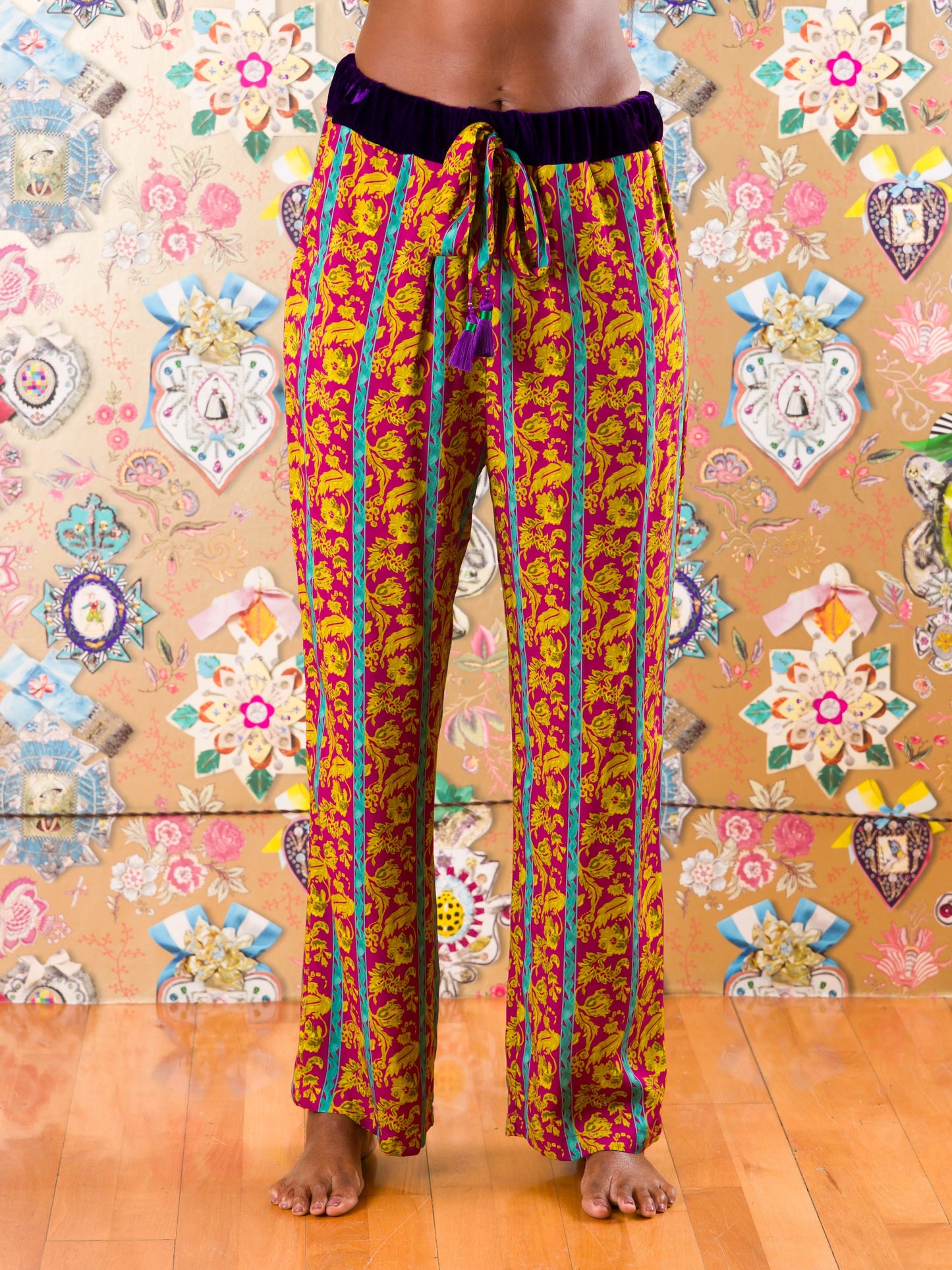 Pantaloni Kroonstad con bustino in velluto