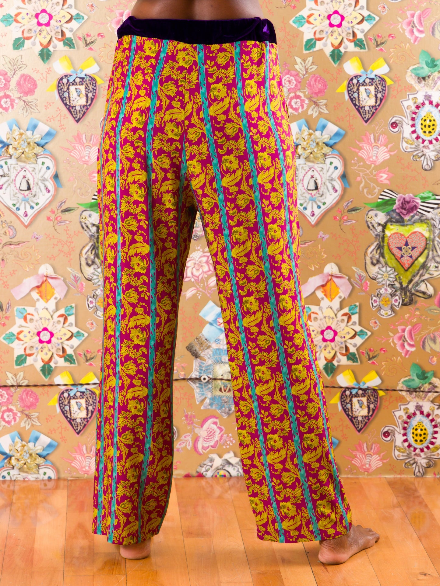 Pantaloni Kroonstad con bustino in velluto