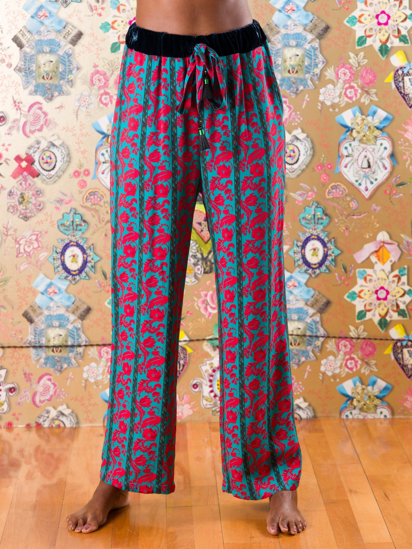 Pantaloni Kroonstad con bustino in velluto