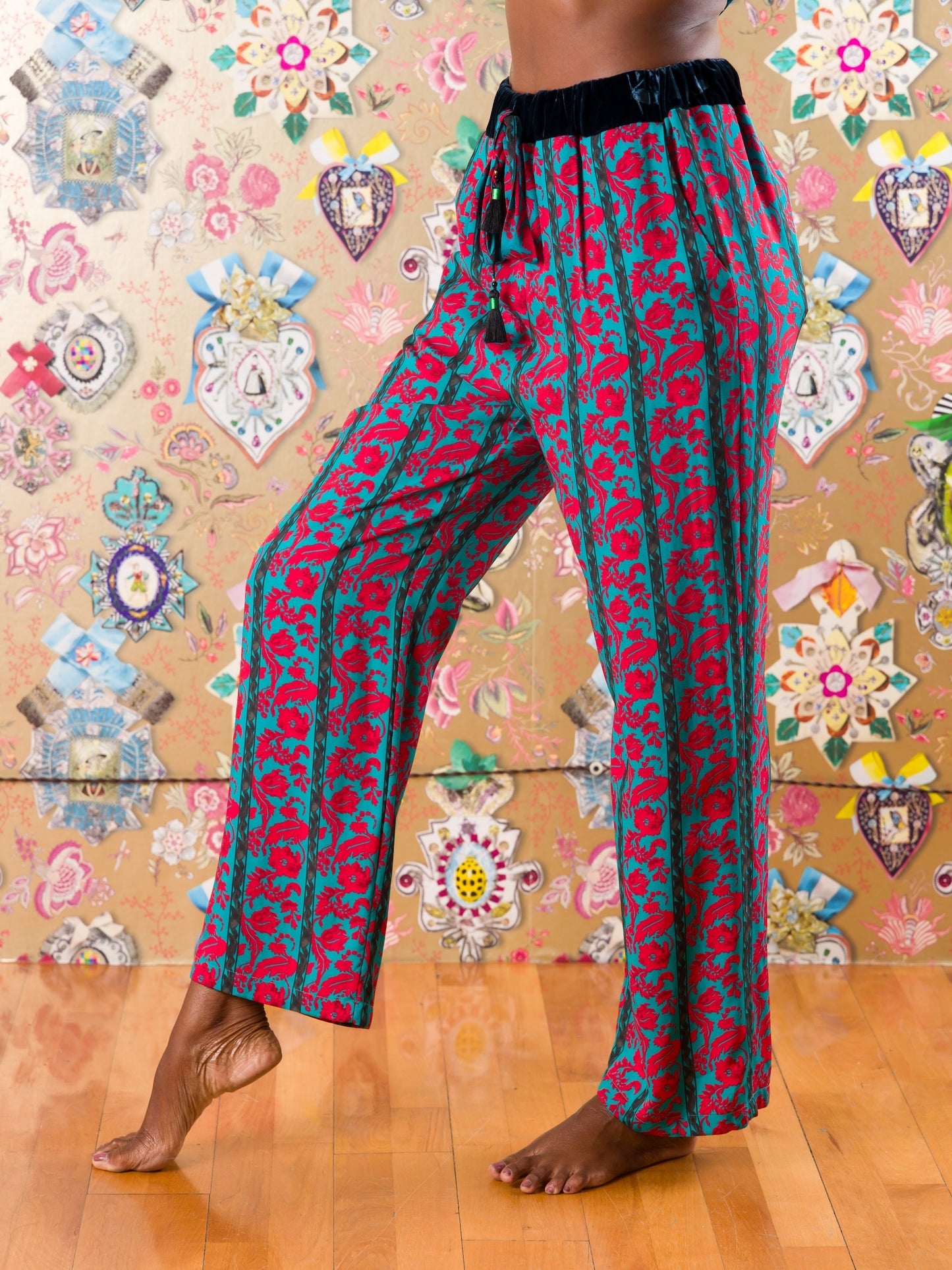 Pantaloni Kroonstad con bustino in velluto
