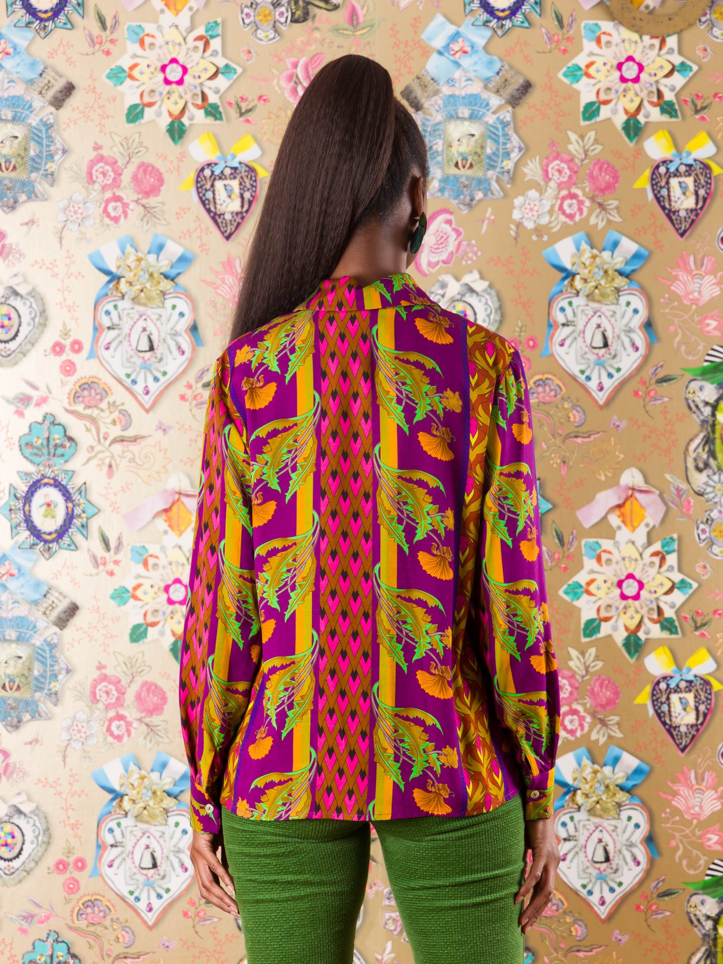 Camicia Mbaga in fantasia floreale