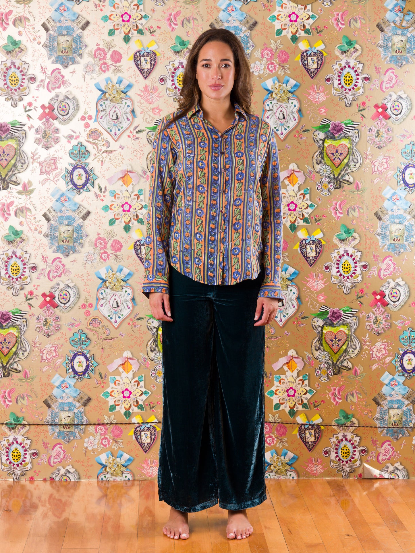 Camicia classica Beaufort West in viscosa
