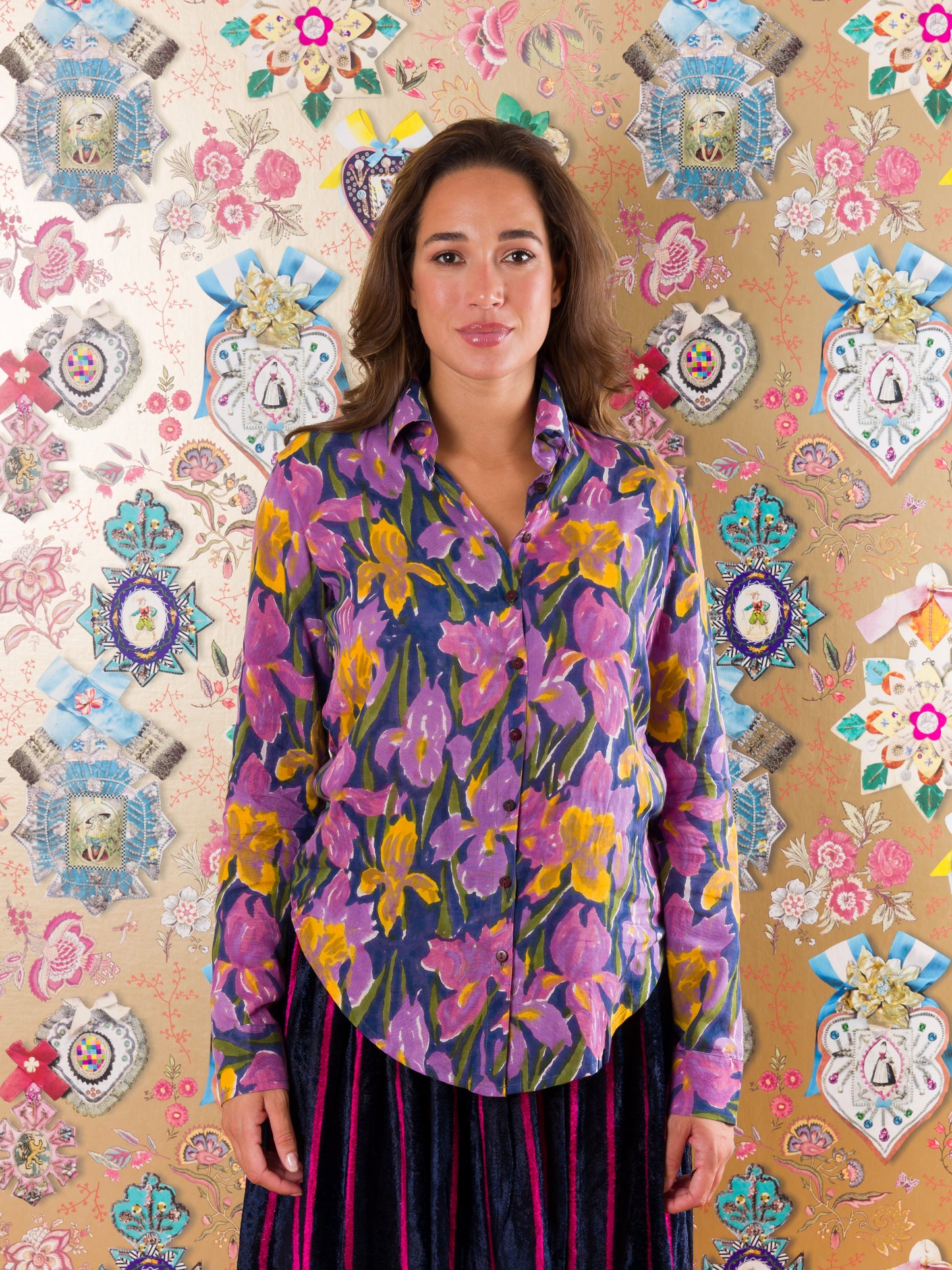 Camicia classica Beaufort West in viscosa