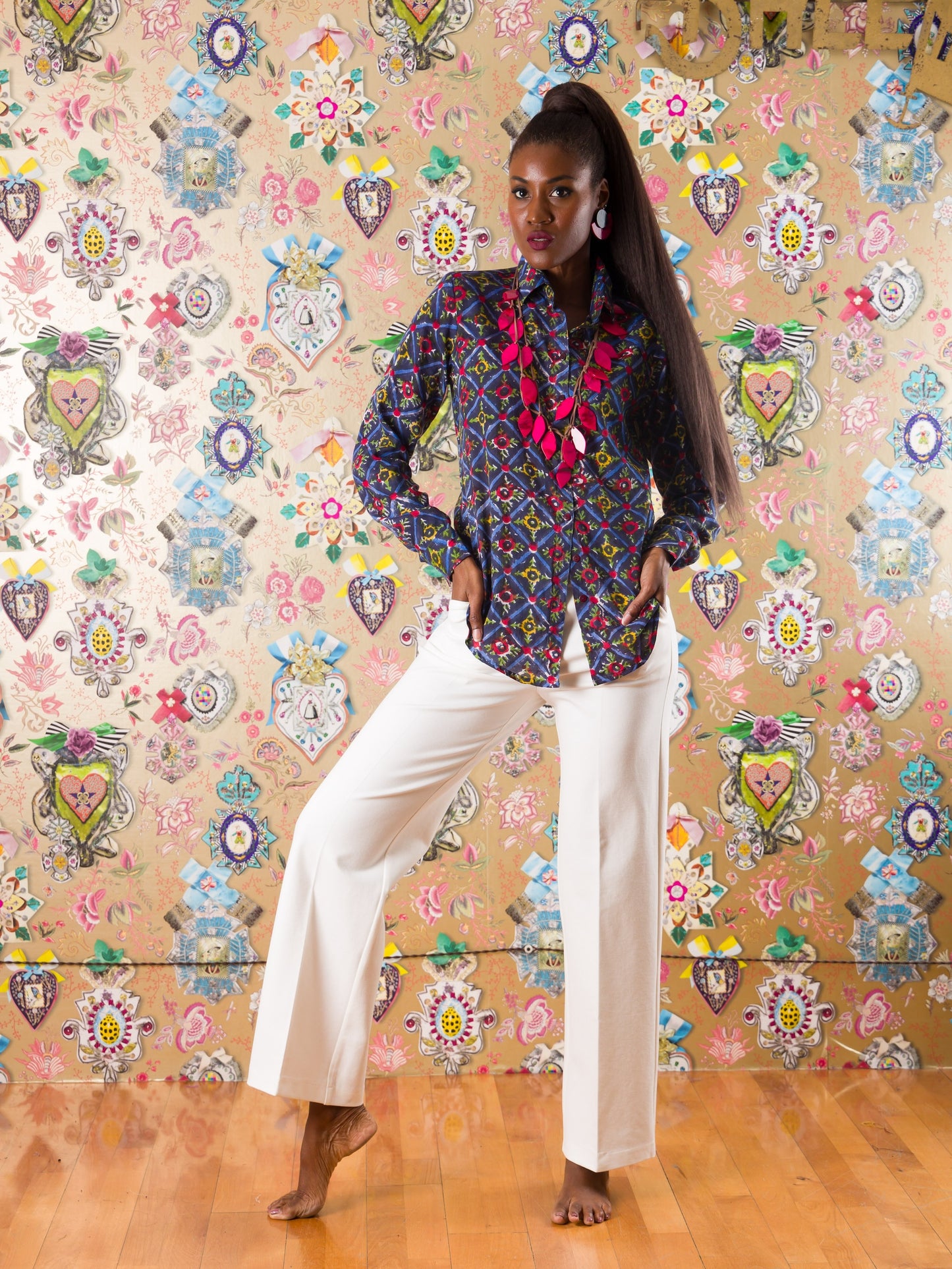 Camicia classica Beaufort West in viscosa