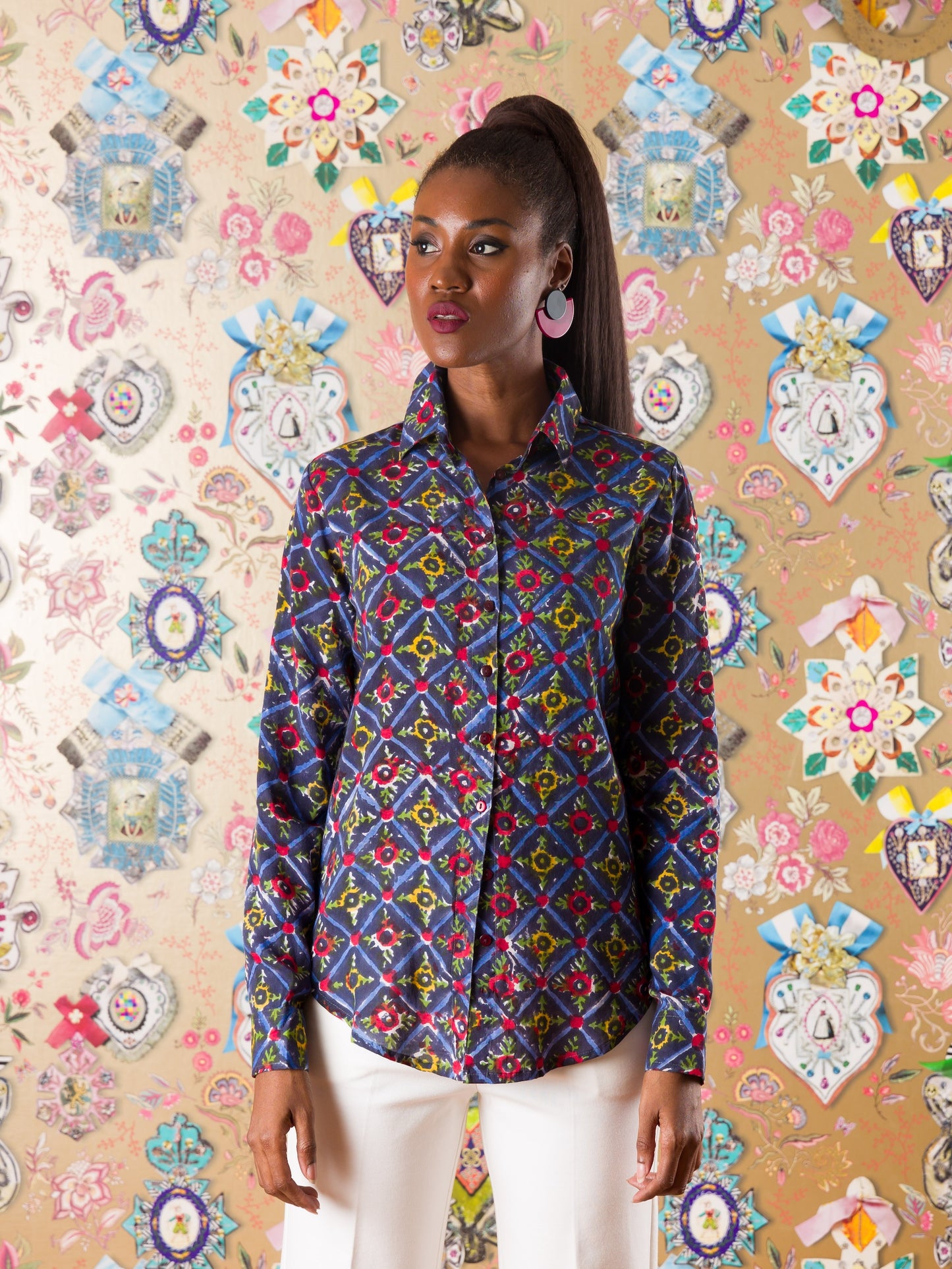 Camicia classica Beaufort West in viscosa