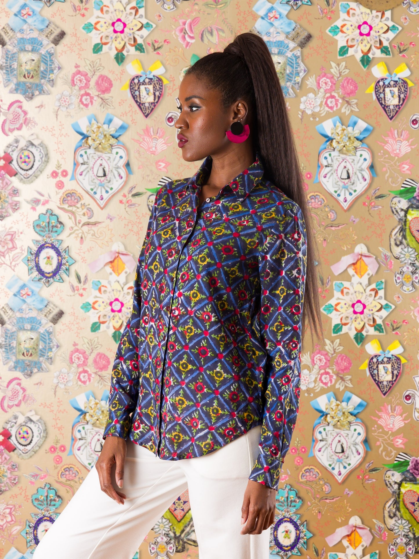 Camicia classica Beaufort West in viscosa