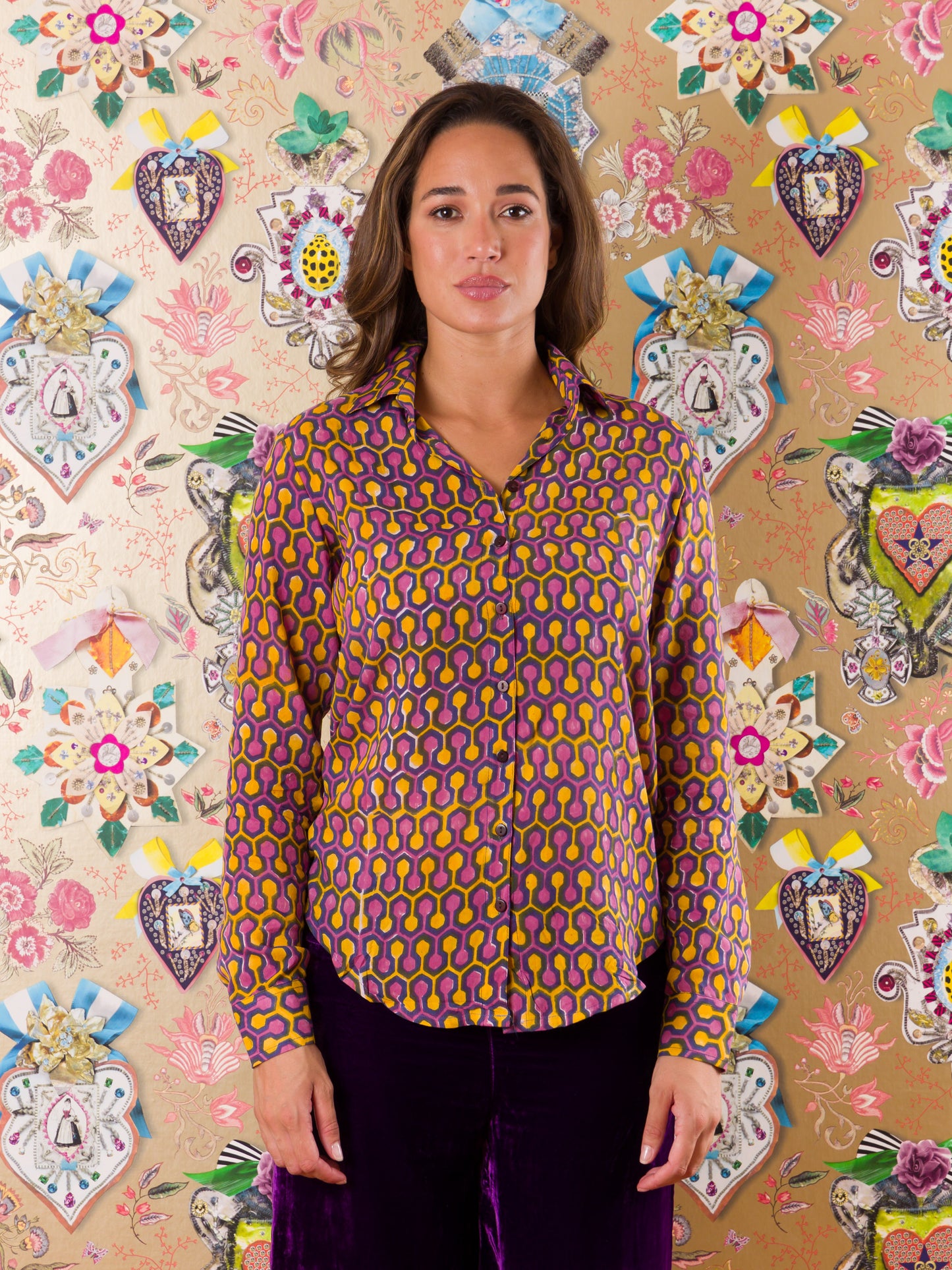 Camicia classica Beaufort West in viscosa