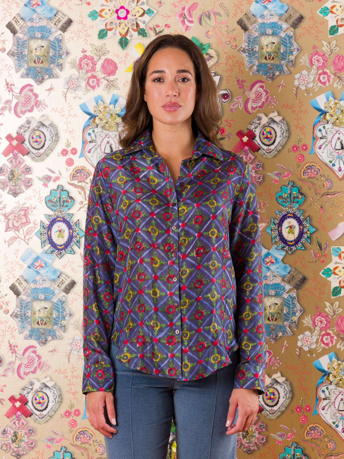Camicia classica Bela-Bela in seta