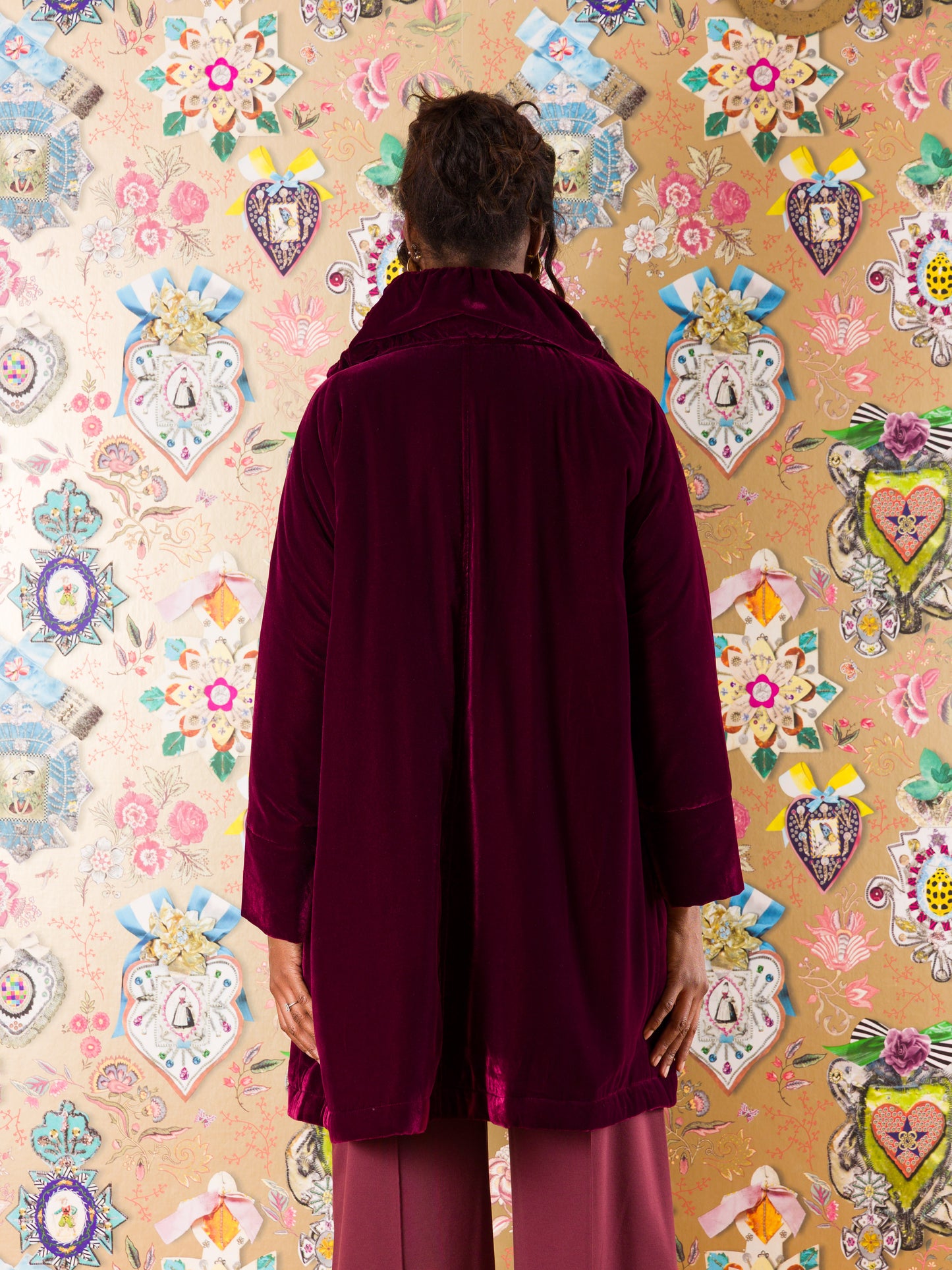 Cappotto Pamplona in velluto di seta