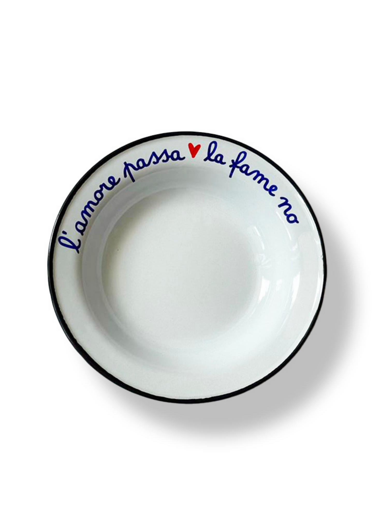 Piatto Fondo in Latta: "A Pranzo Con La Nonna"
