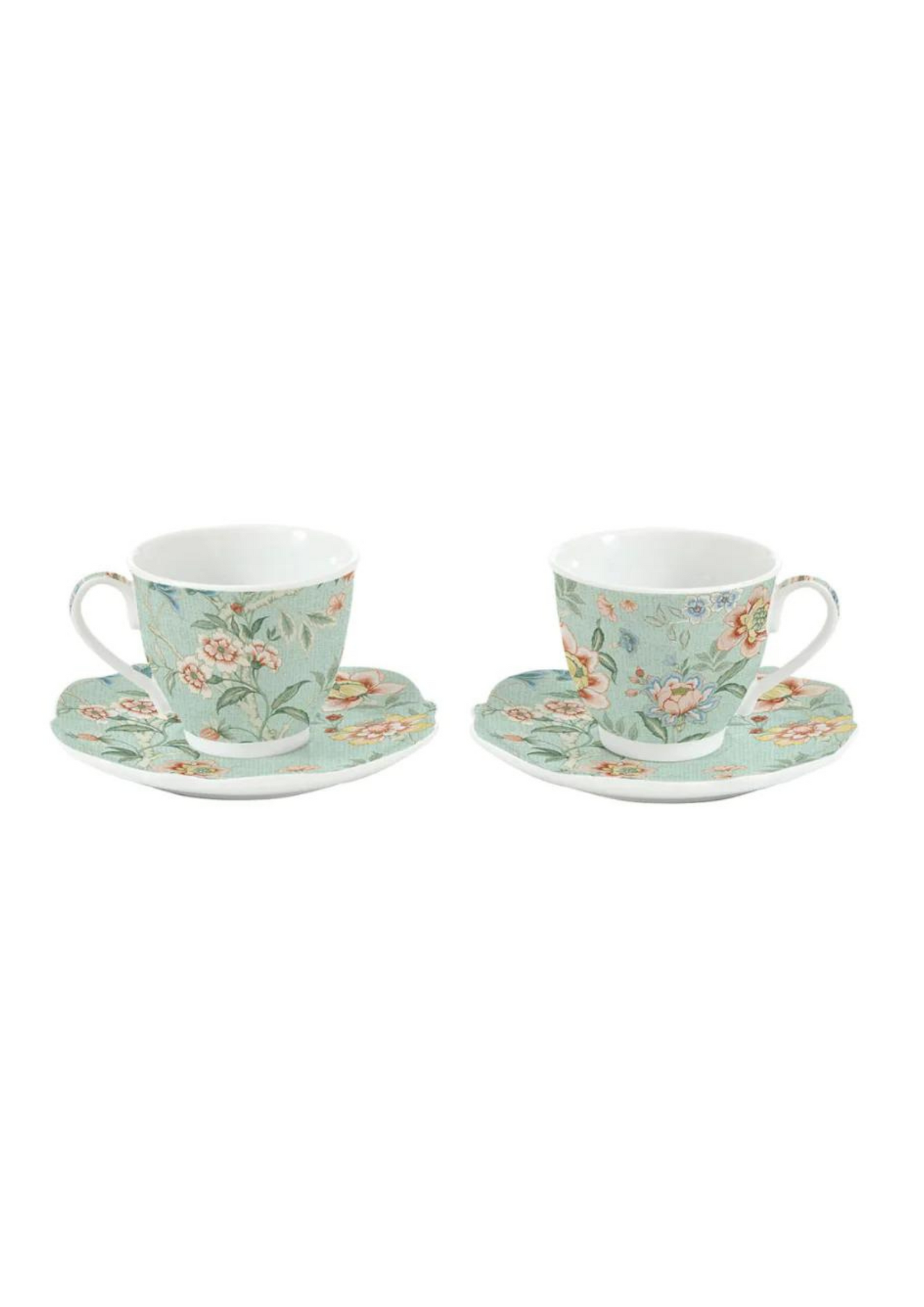 Set of 2 coffee cups - Zen garden green