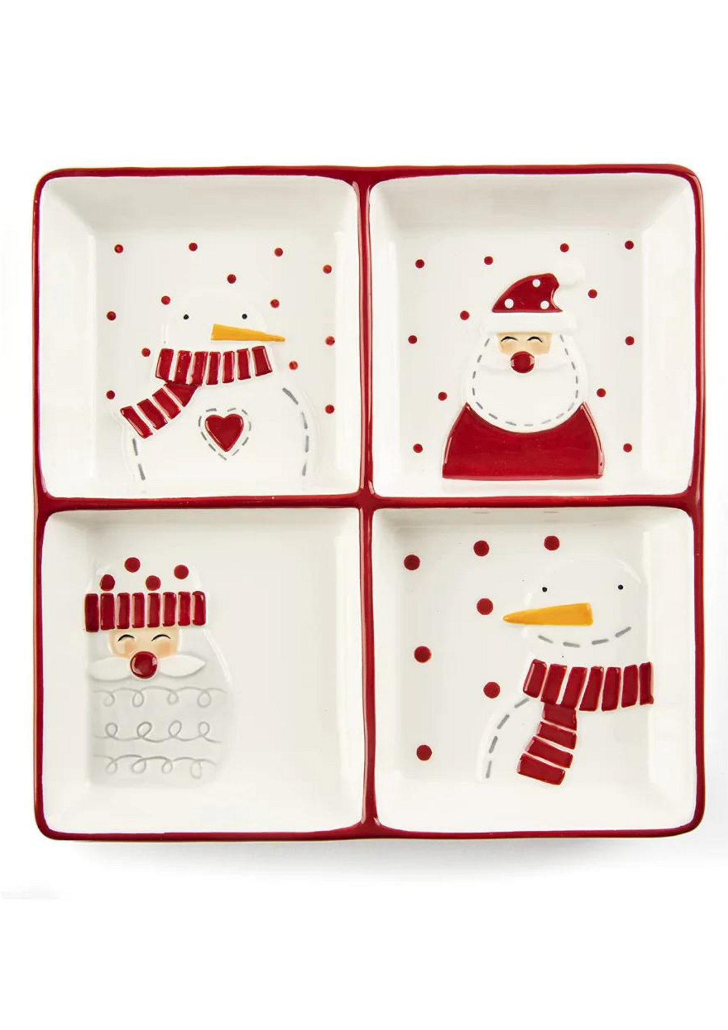 Piatto 4 scomparti - Snowman