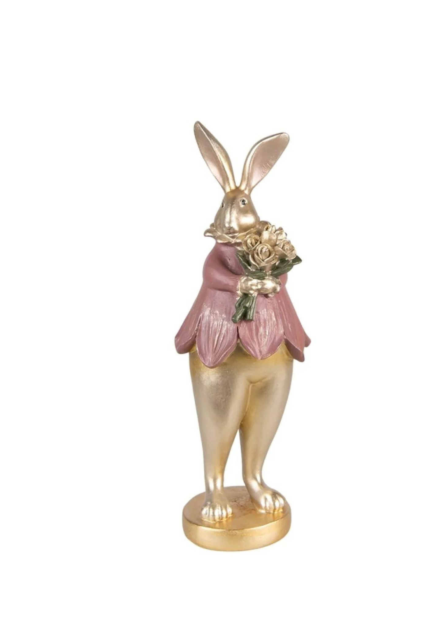 Statua coniglietta con vestito rosa