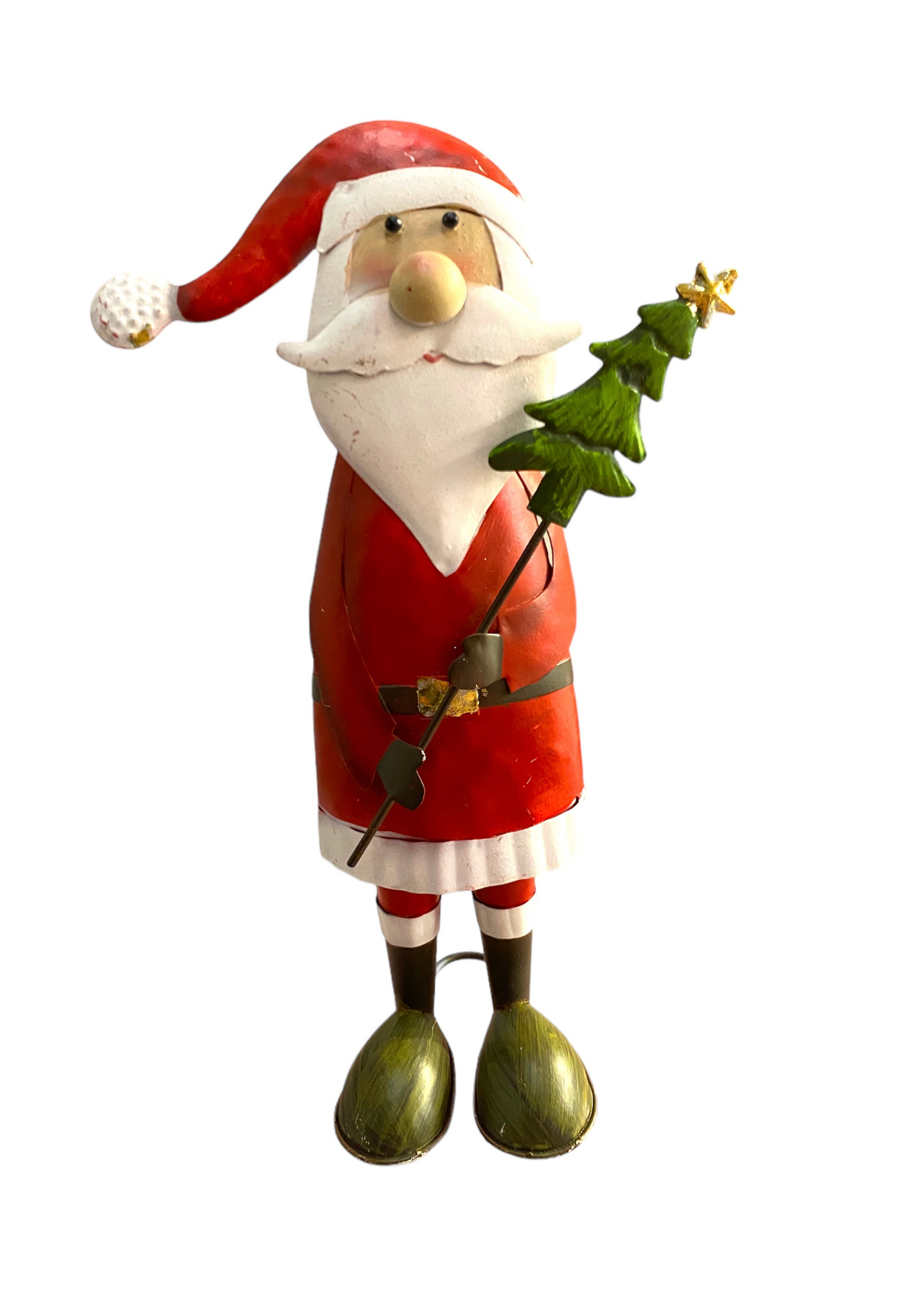 Babbo Natale In Latta - Con Albero Natalizio