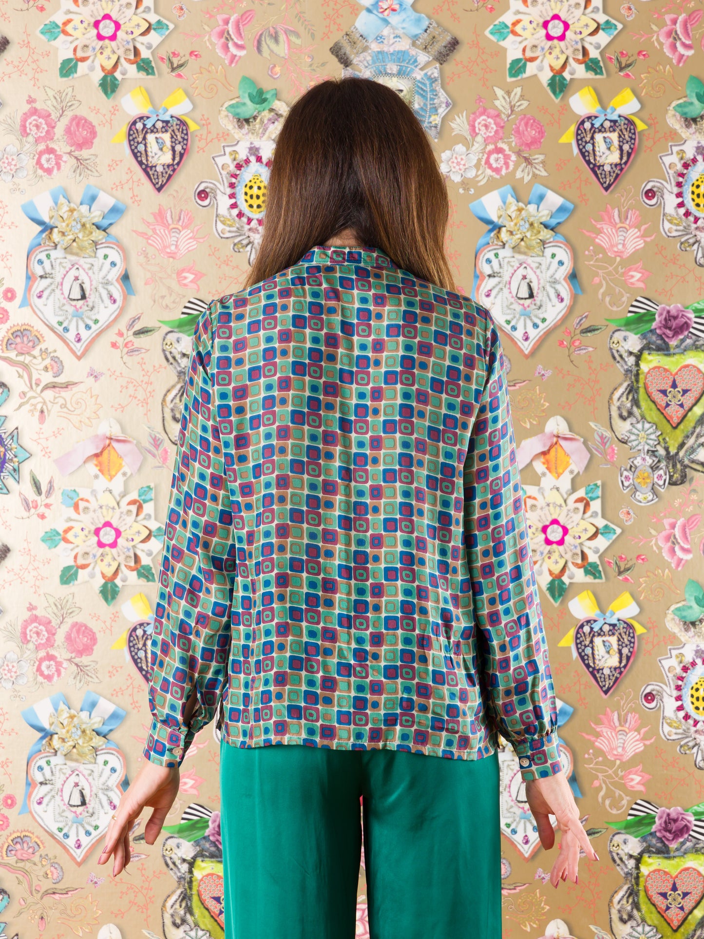 Blusa Mokhotlong in seta