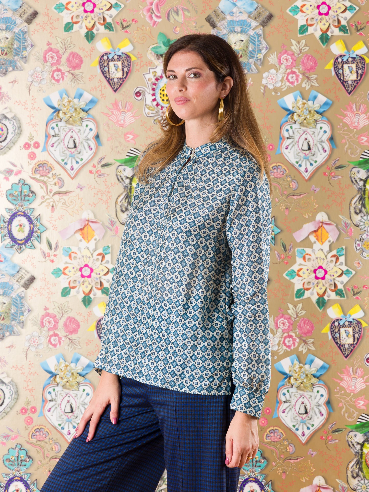 Blusa Mokhotlong in seta