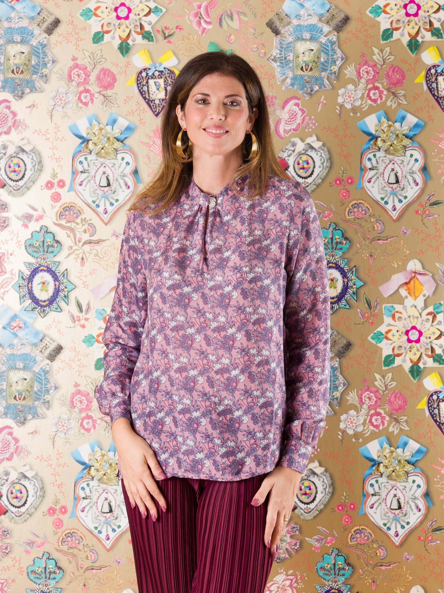 Blusa Mokhotlong in seta