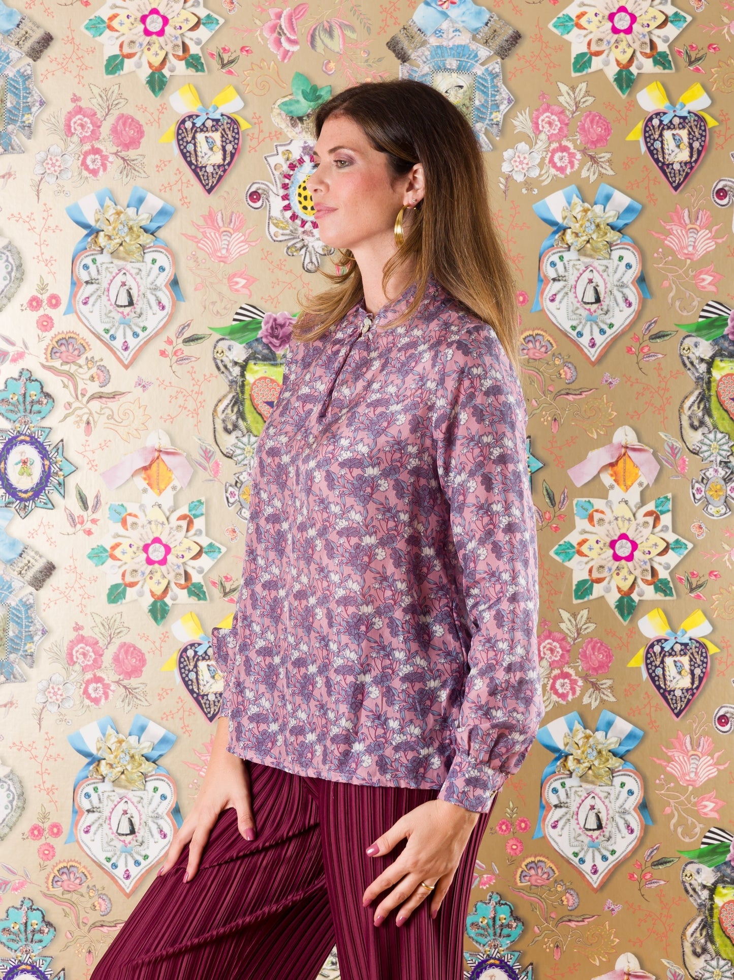 Blusa Mokhotlong in seta
